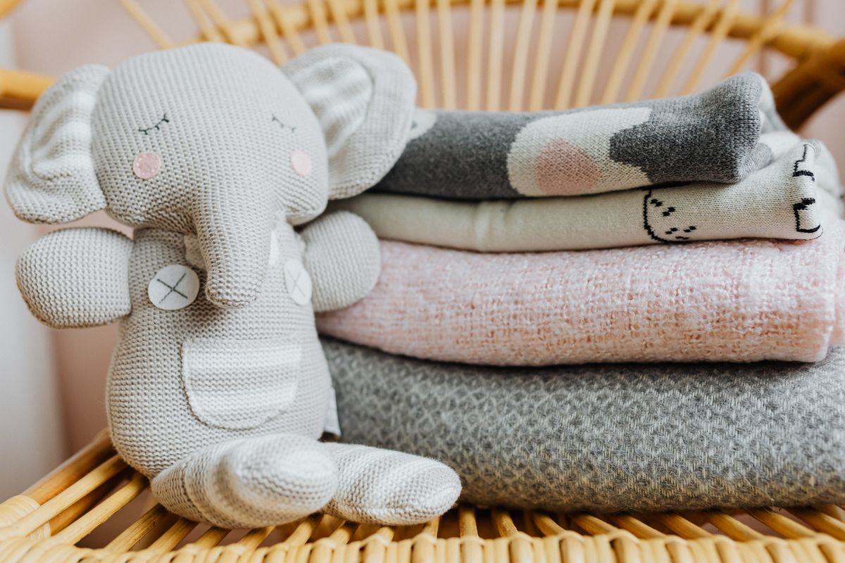 Soft toy and blankets, a thoughtful nursery gift