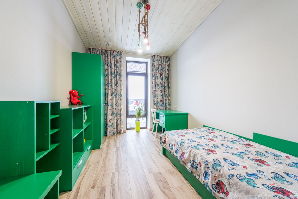 Modern, on-trend kids room interior