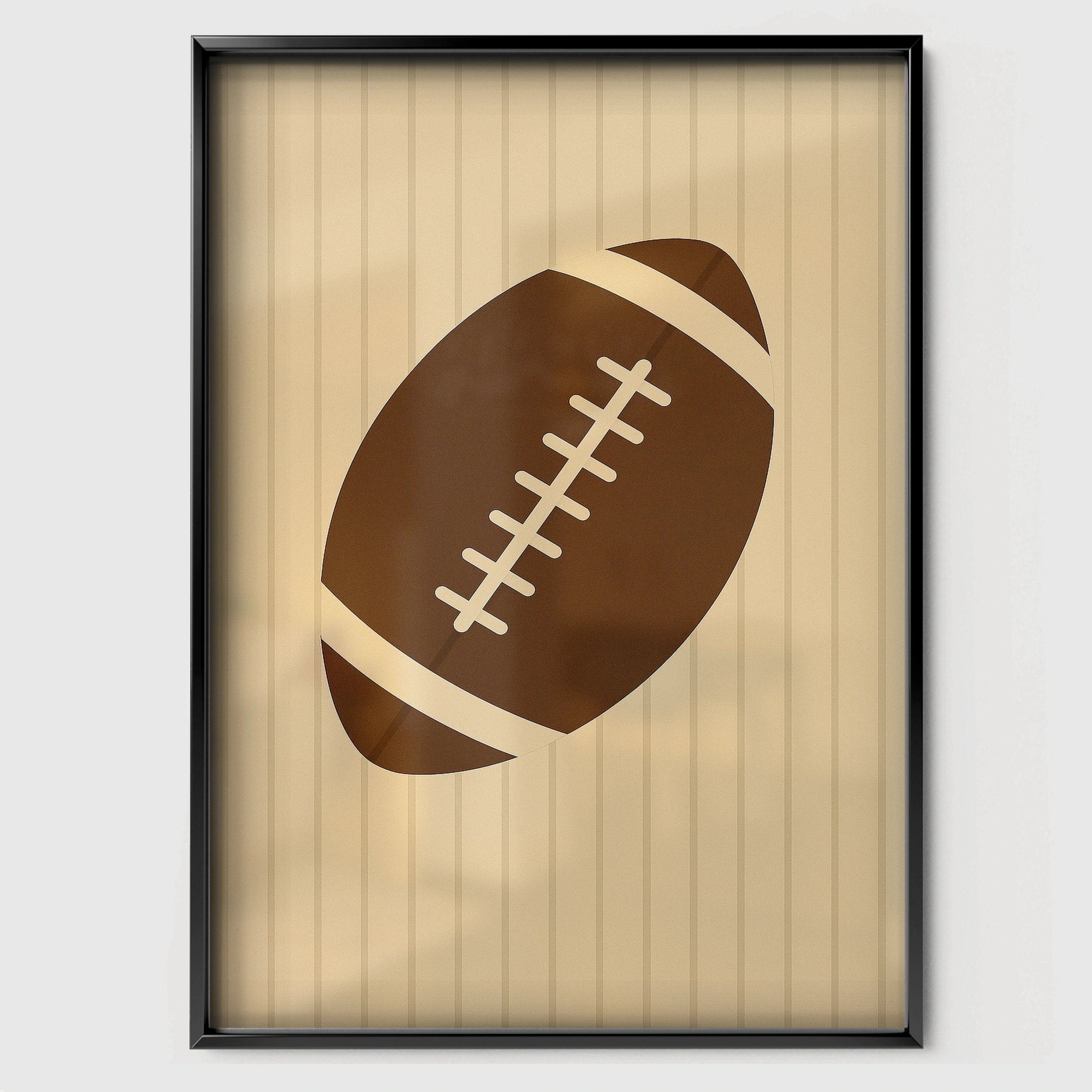 American Football Nursery Print - black framed nursery wall art print