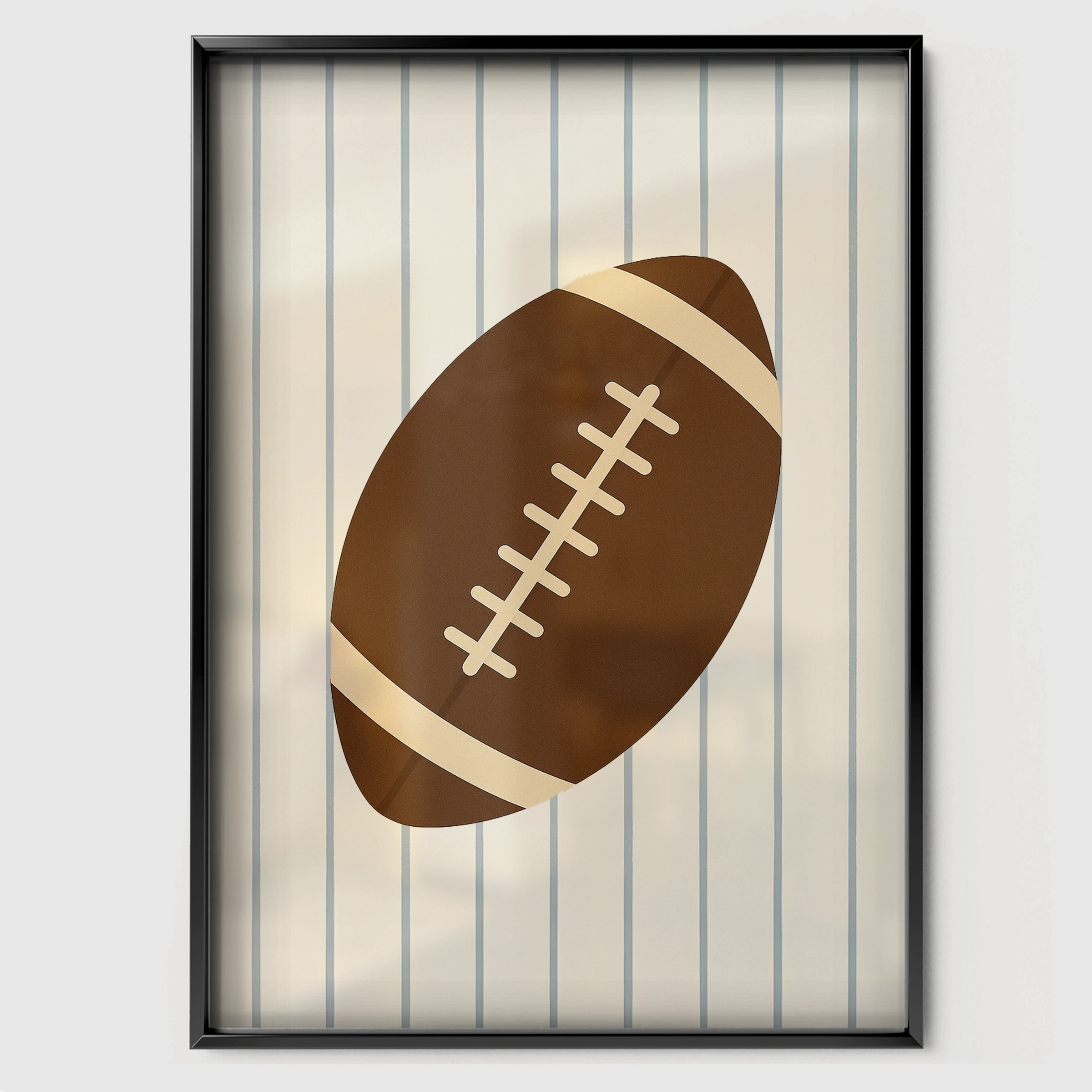 American Football Two Nursery Print - black framed nursery wall art print
