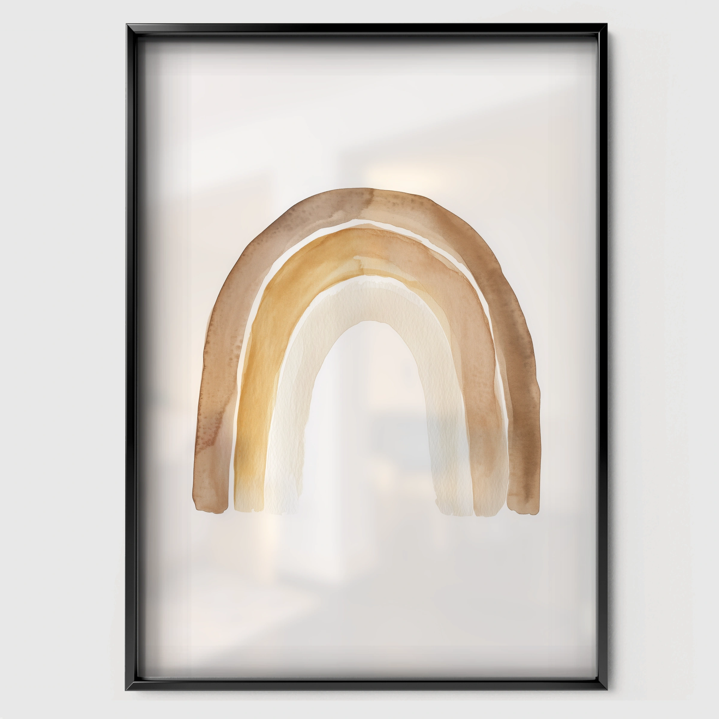 Boho Rainbow Two Nursery Print - black framed nursery wall art print