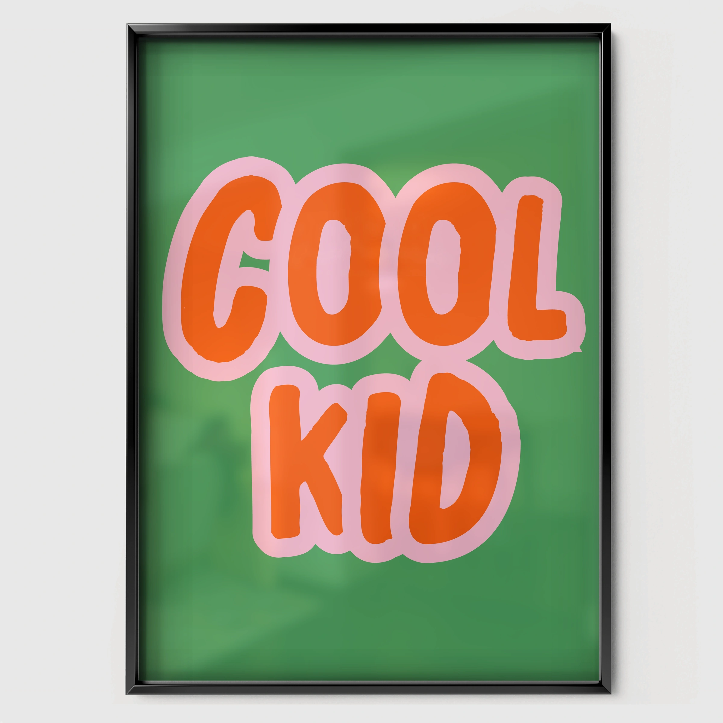 Cool Kid Nursery Print - black framed nursery wall art print