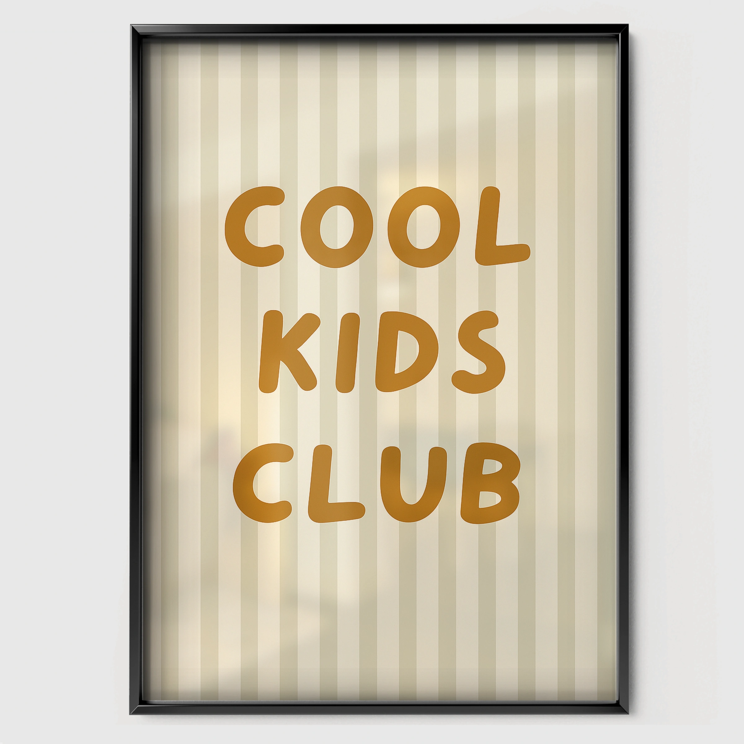 Cool Kids Club Nursery Print - black framed nursery wall art print