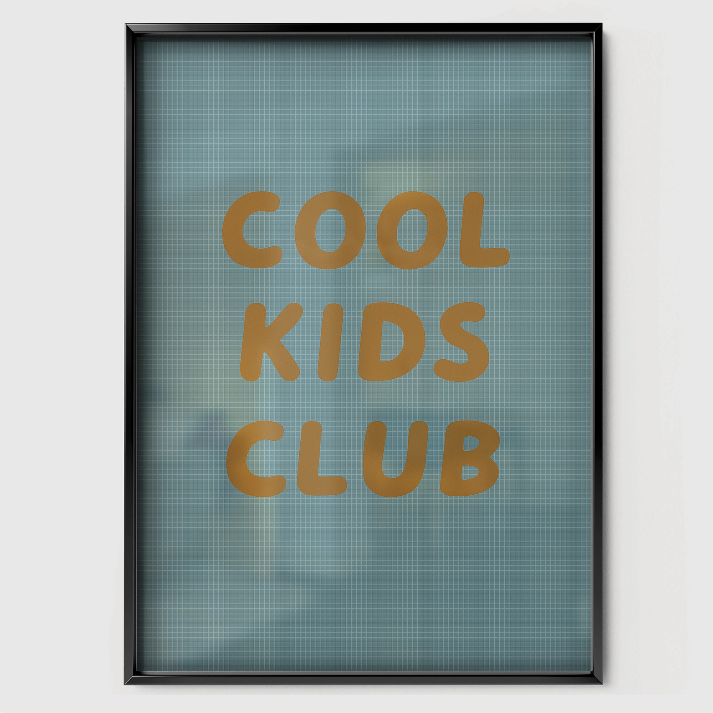 Cool Kids Club Two Nursery Print - black framed nursery wall art print