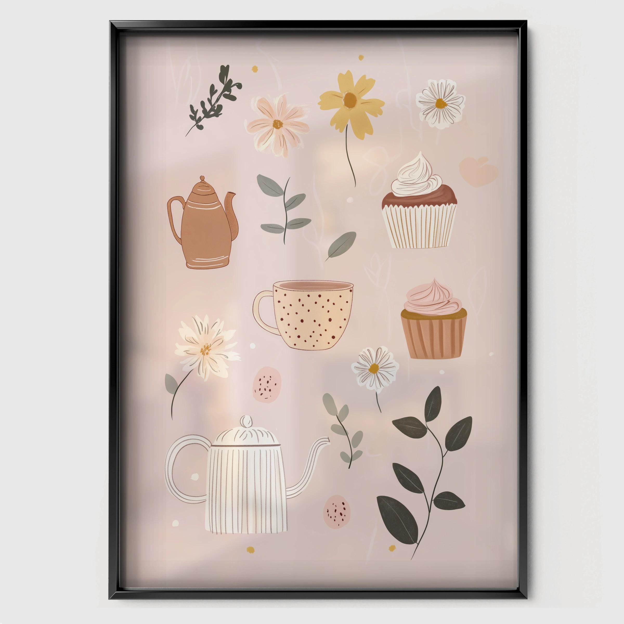 Fairy Magic Nursery Print - black framed nursery wall art print