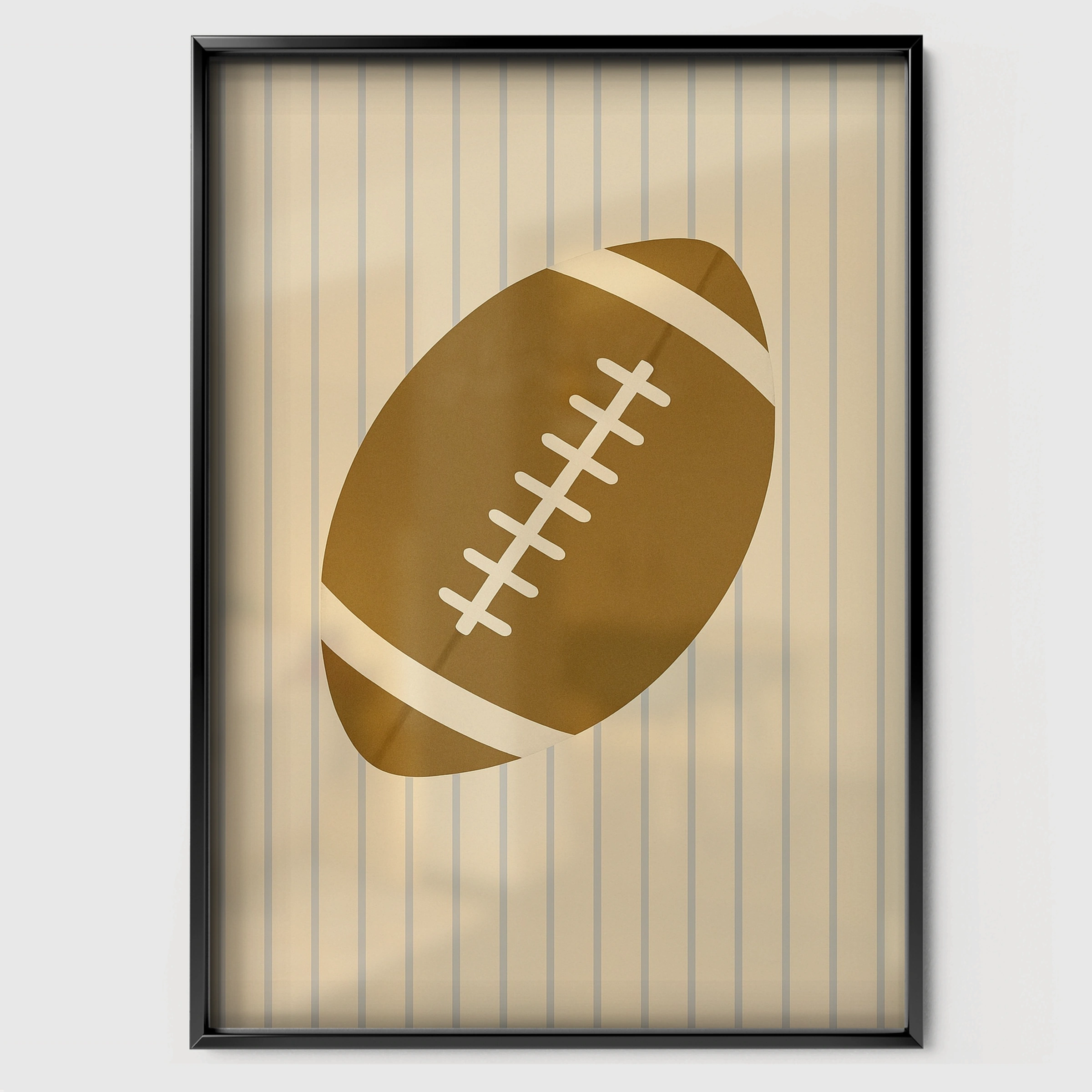 Football Nursery Print - black framed nursery wall art print