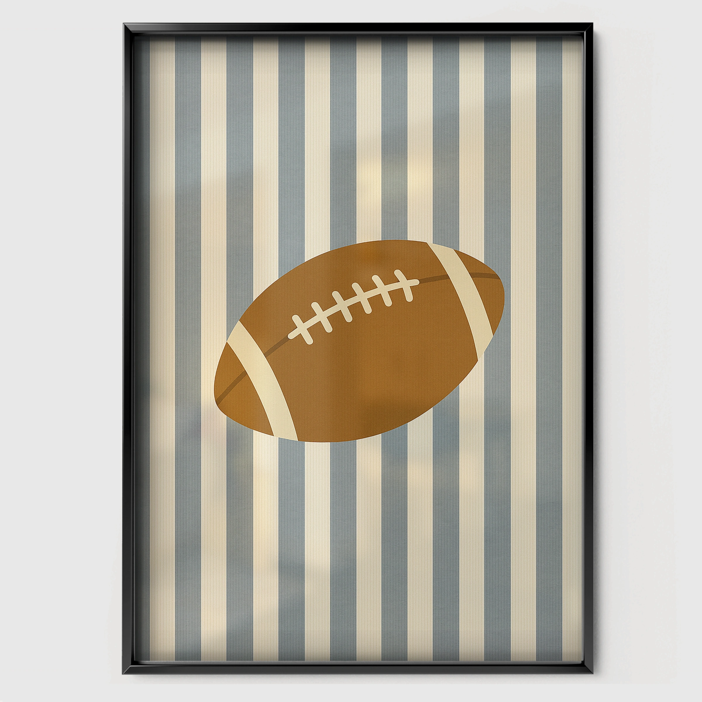 Football Two Nursery Print - black framed nursery wall art print