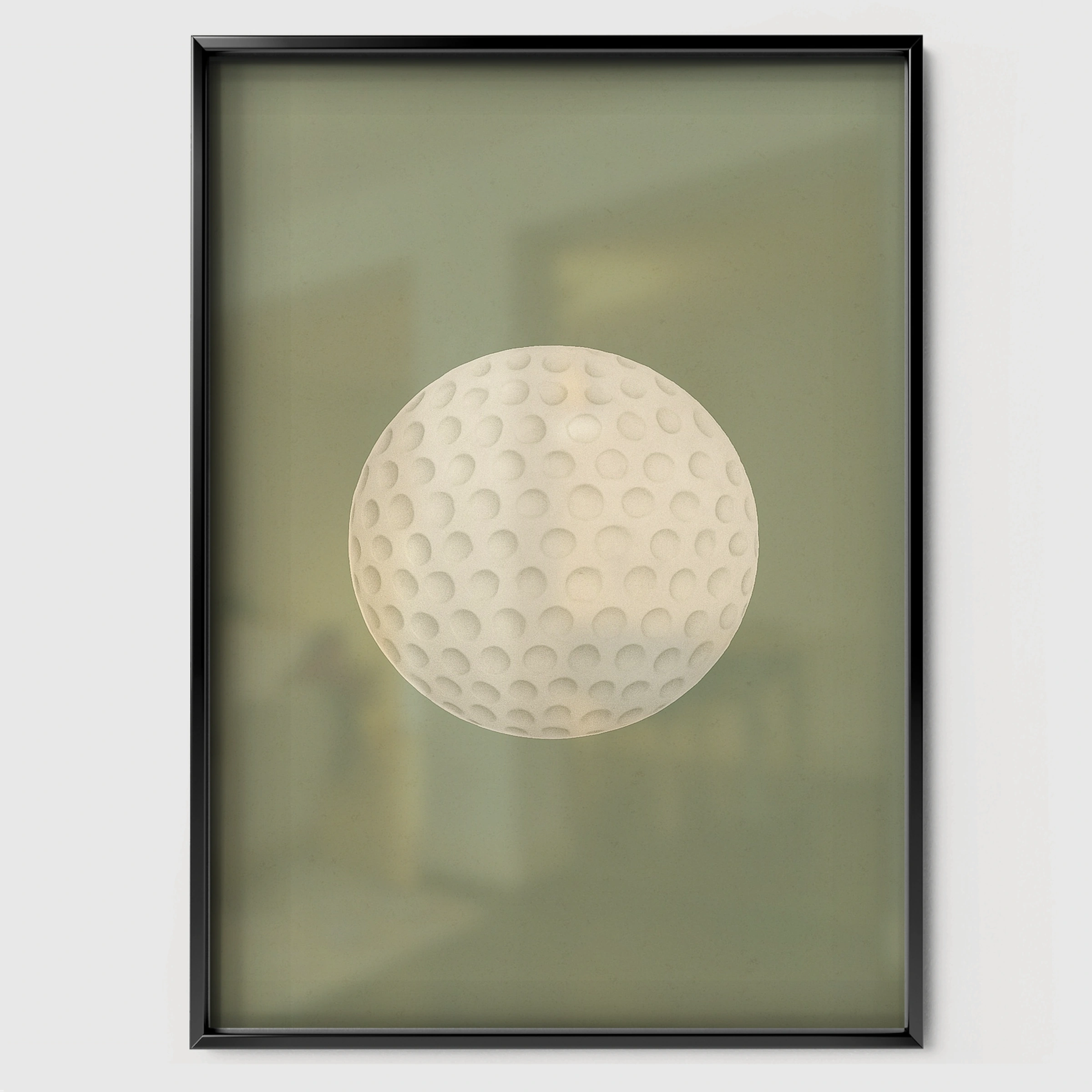 Golf Ball Nursery Print - black framed nursery wall art print