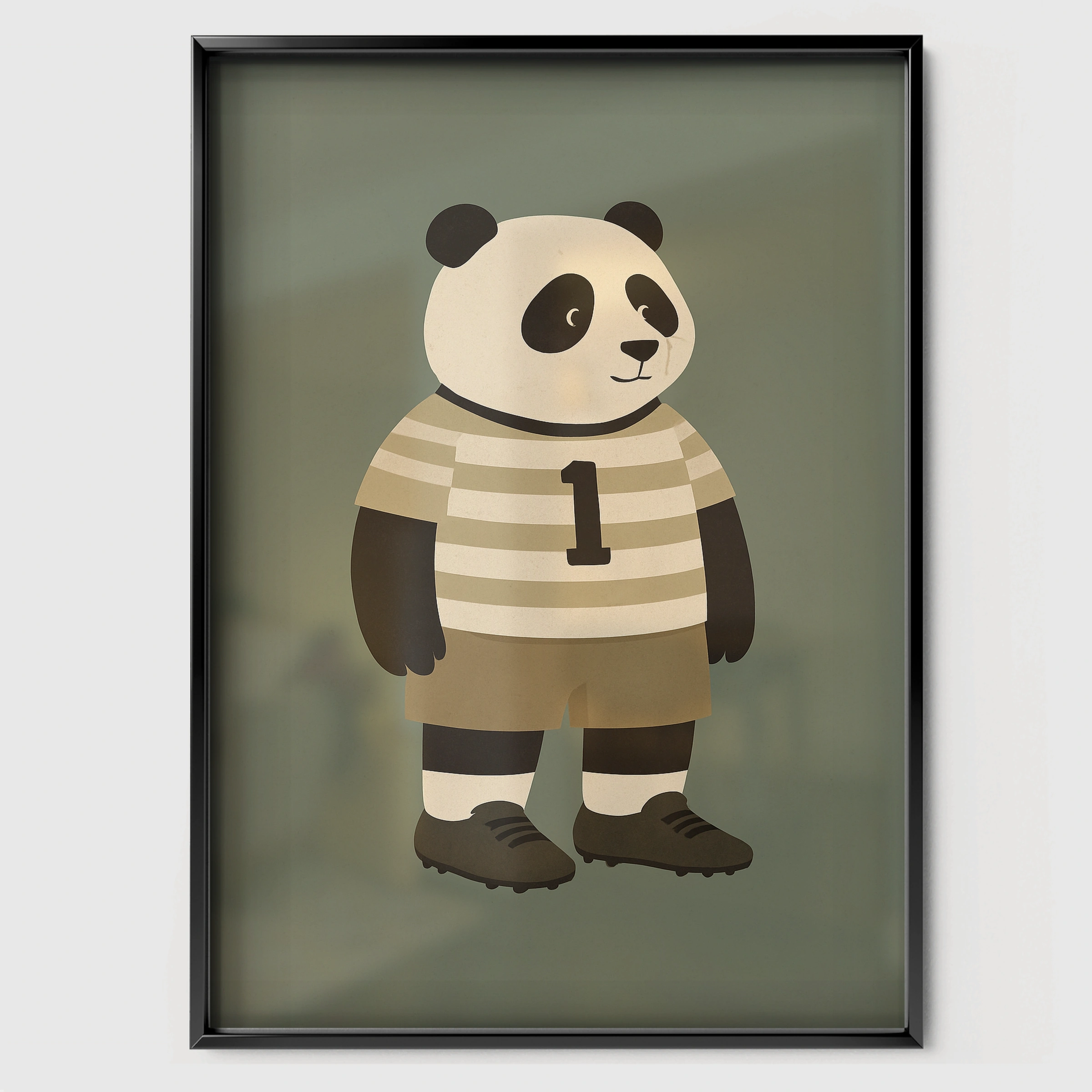 Happiness Lives Here Two Nursery Print - black framed nursery wall art print