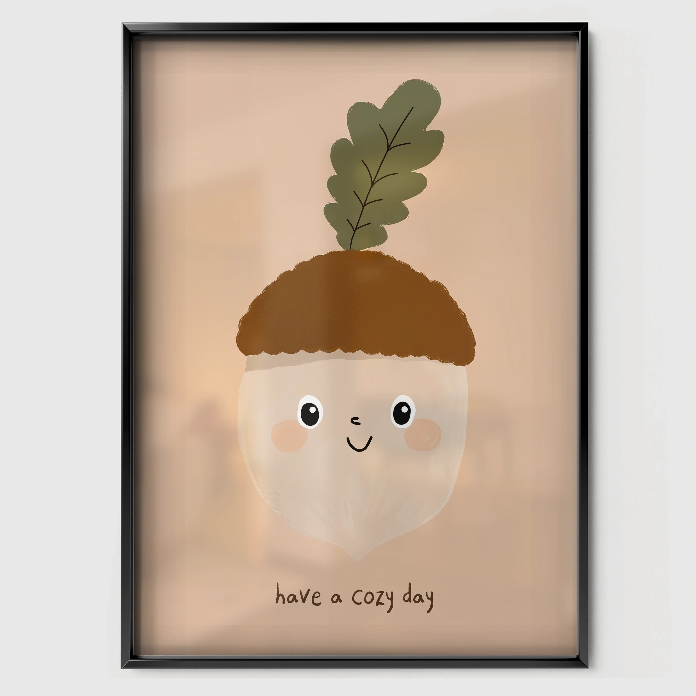 Have a Cozy Day Nursery Print - black framed nursery wall art print