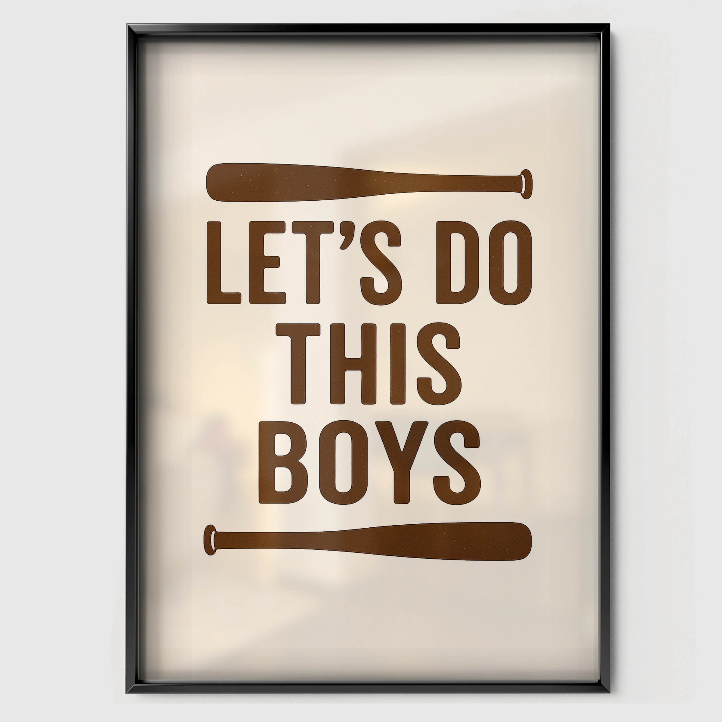 Let's Do This Boys Nursery Print - black framed nursery wall art print