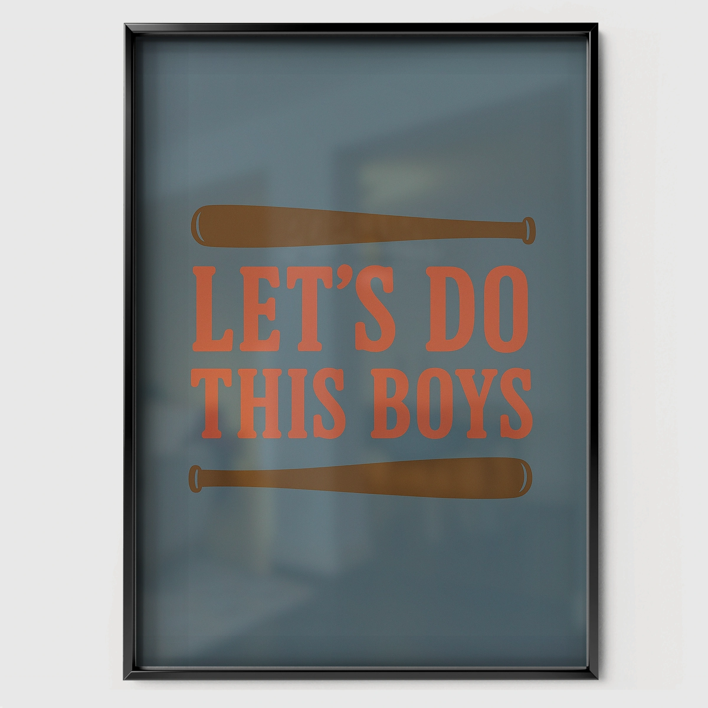 Let's Do This Boys Two Nursery Print - black framed nursery wall art print