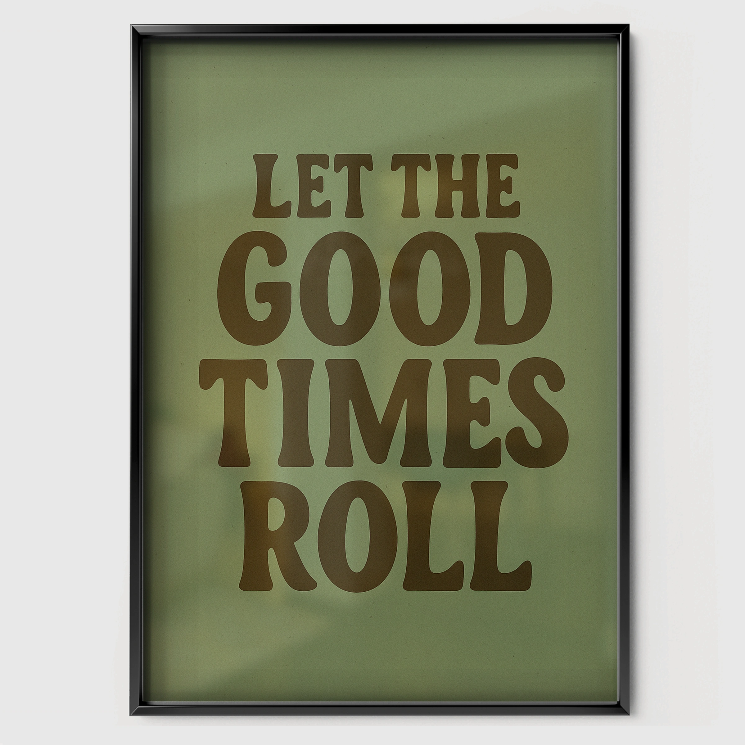 Let the Good Times Roll Golf Nursery Print - black framed nursery wall art print