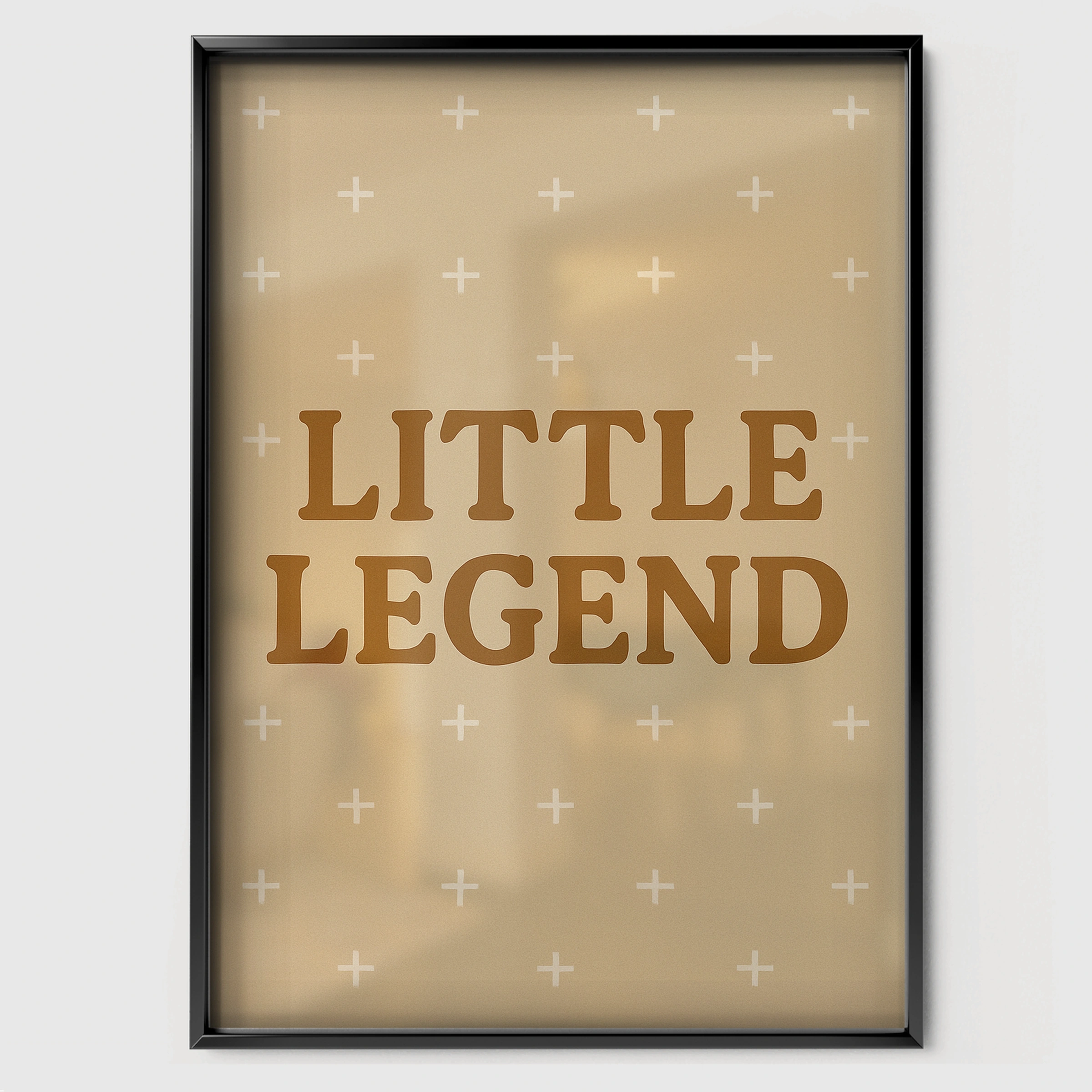 Little Legend Two Nursery Print - black framed nursery wall art print