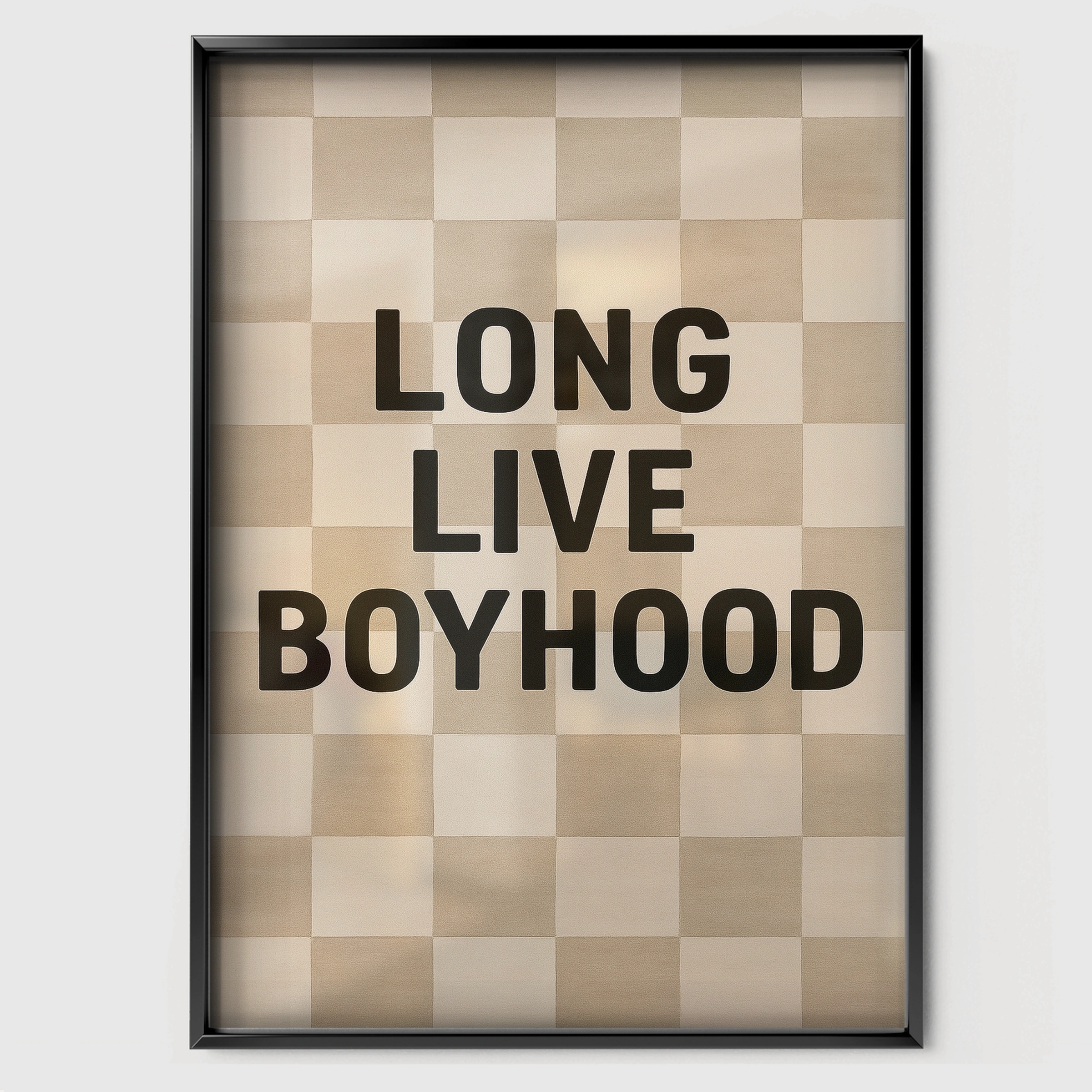 Long Live Boyhood Three Nursery Print - black framed nursery wall art print
