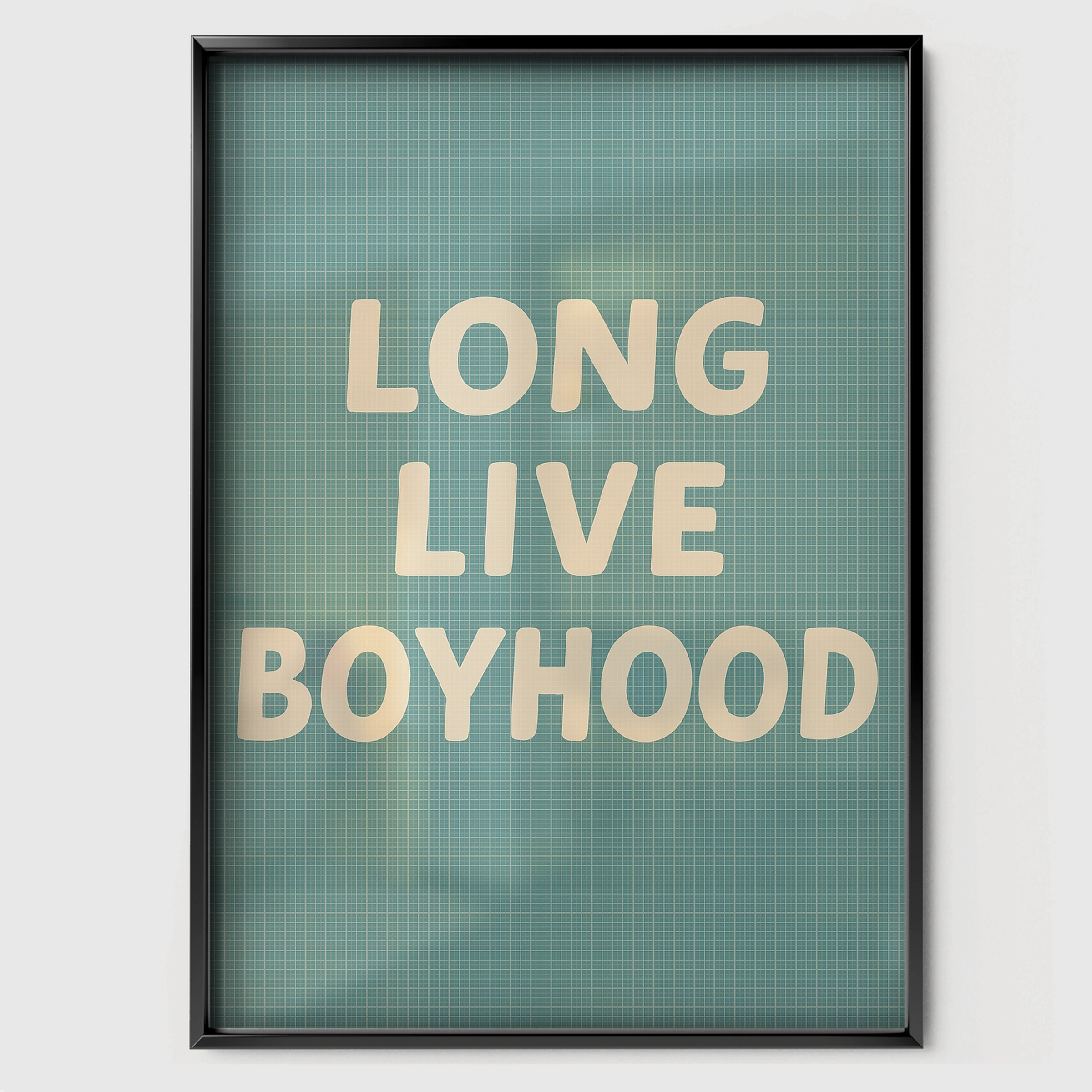 Long Live Boyhood Two Nursery Print - black framed nursery wall art print
