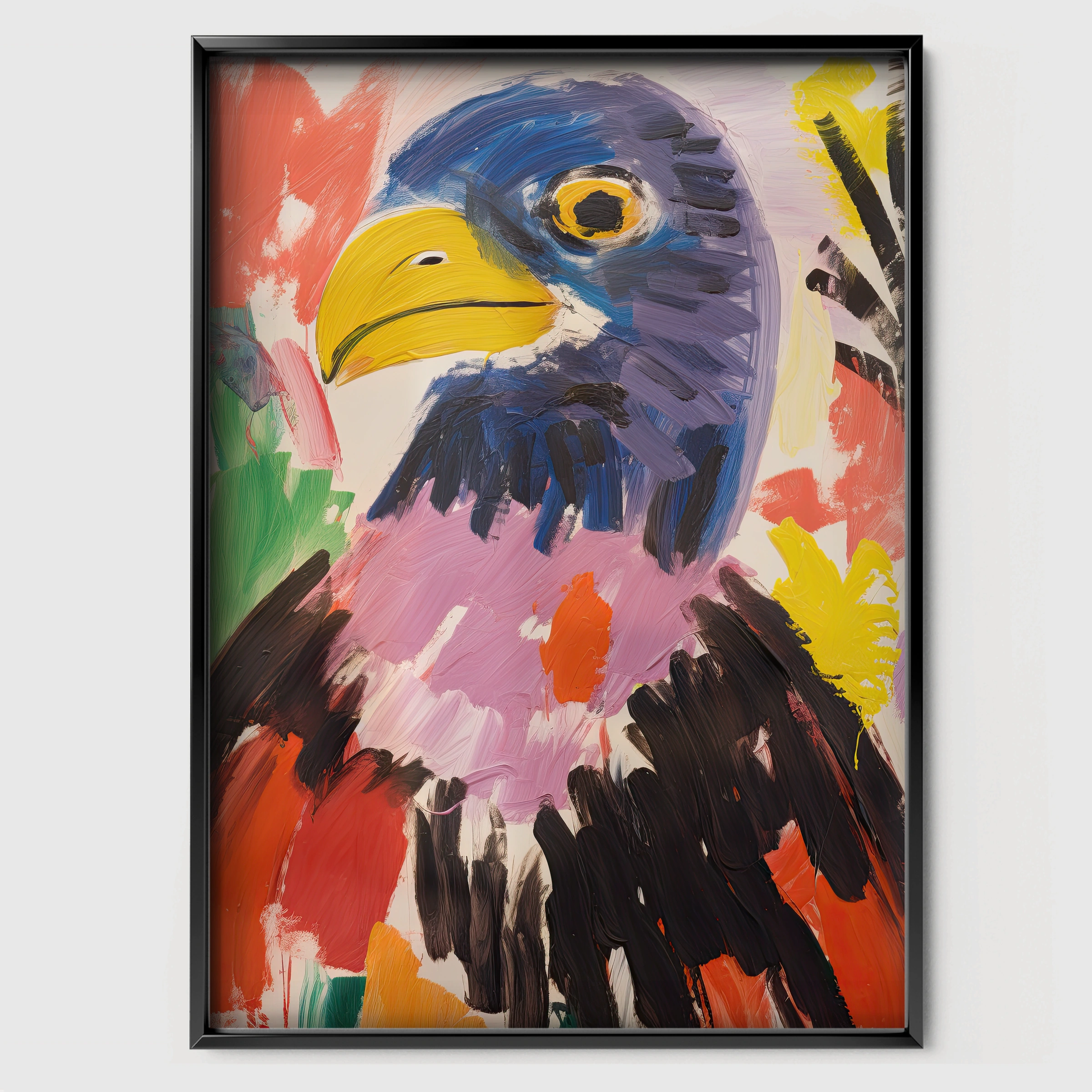 Majestic Eagle Nursery Print - black framed nursery wall art print