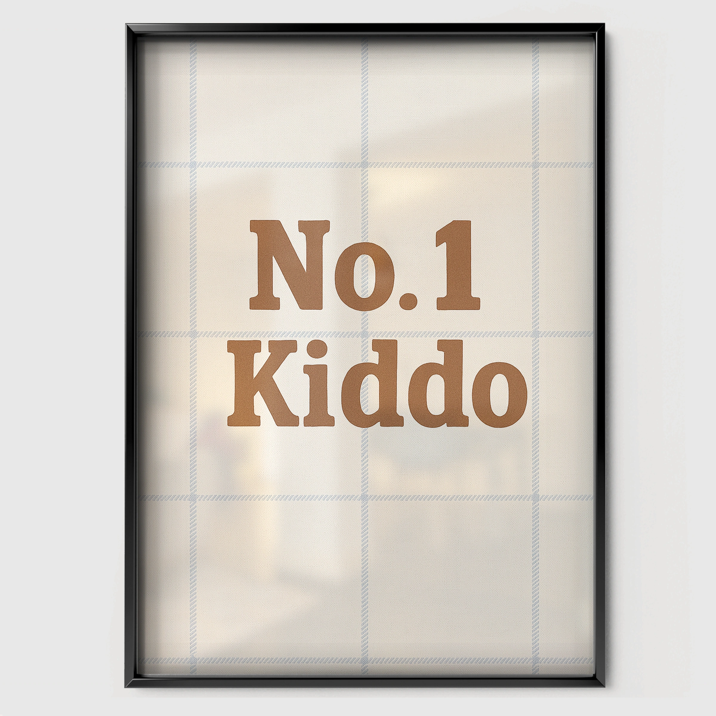 No.1 Kiddo Four Nursery Print - black framed nursery wall art print
