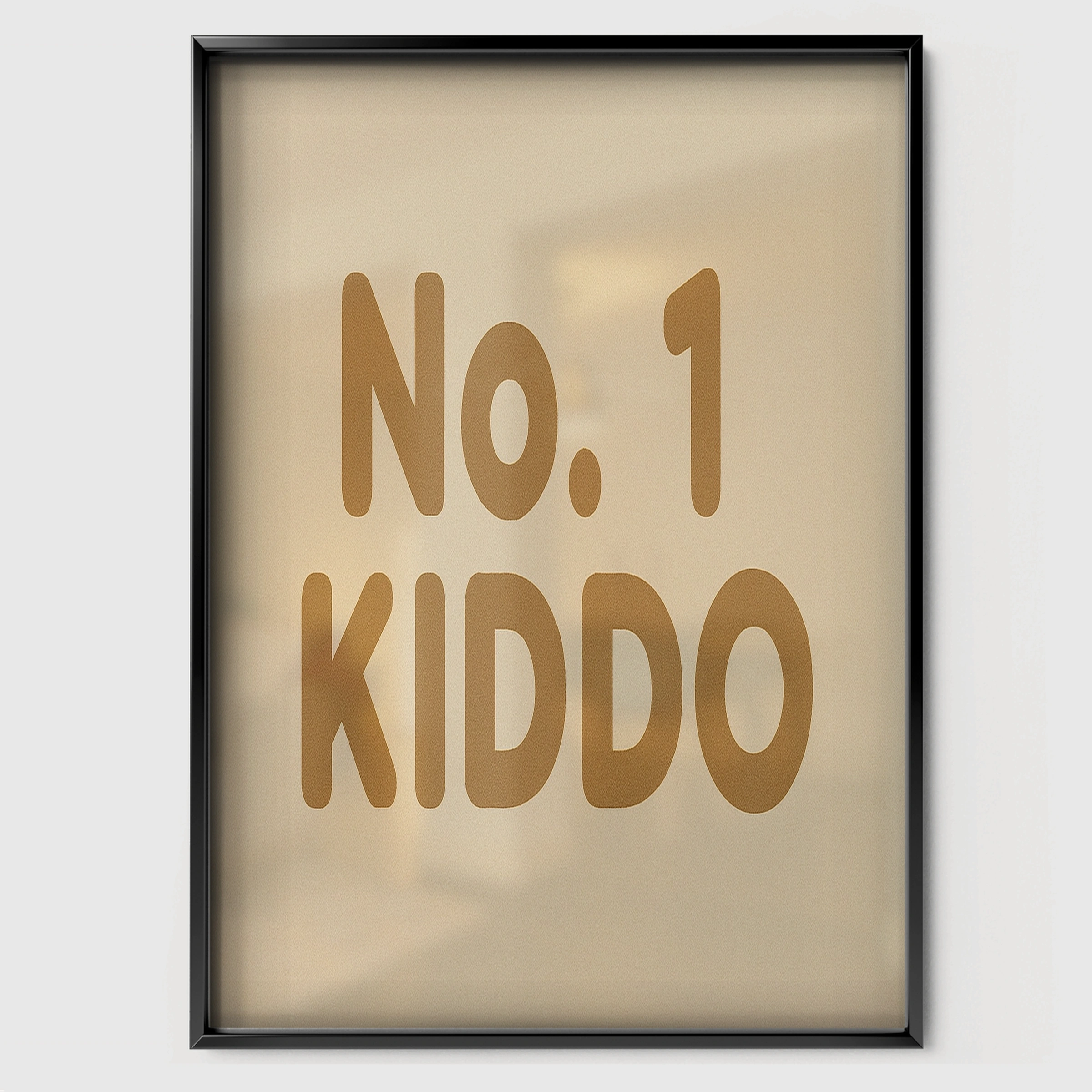 No.1 Kiddo Nursery Print - black framed nursery wall art print