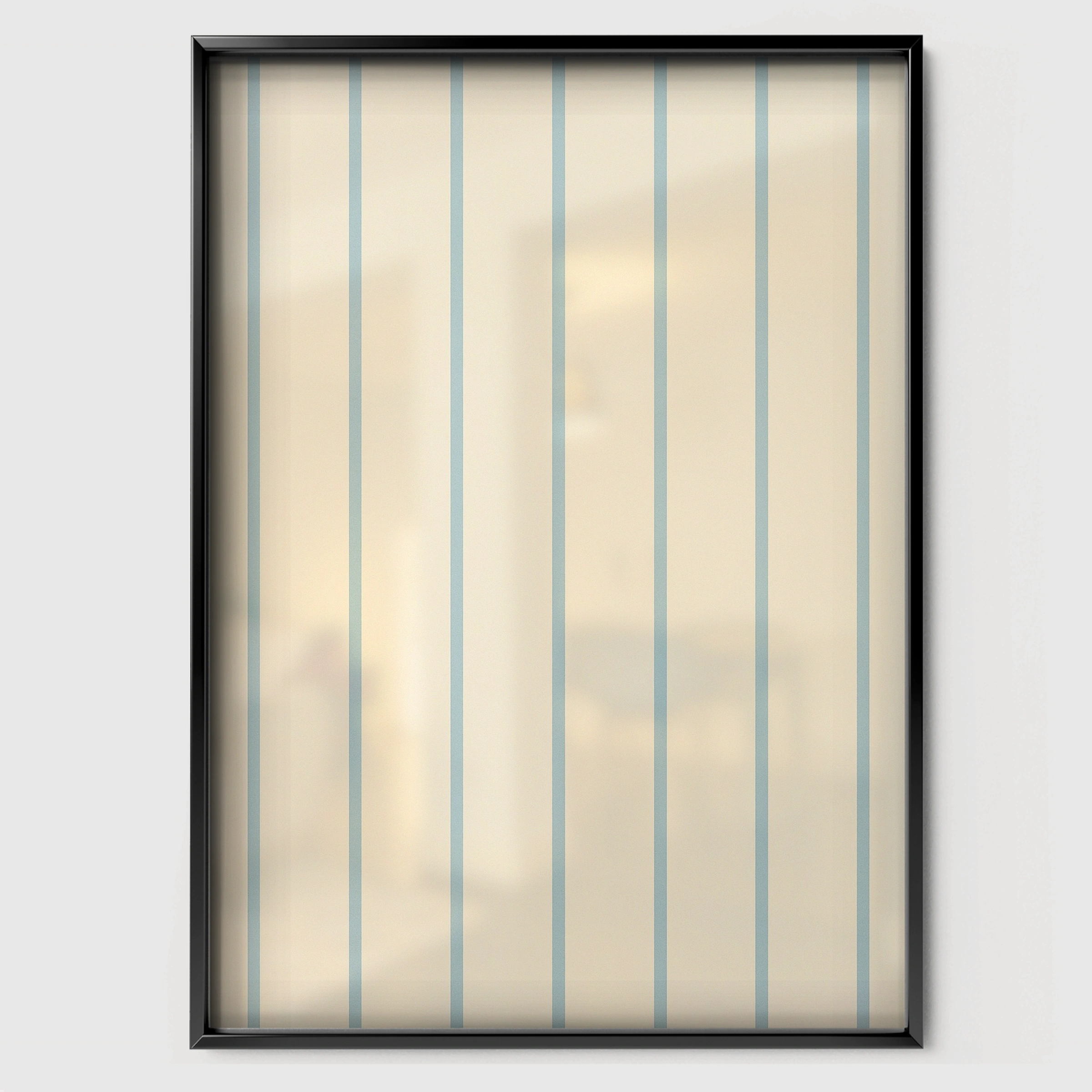 Sporty Stripes Nursery Print - black framed nursery wall art print