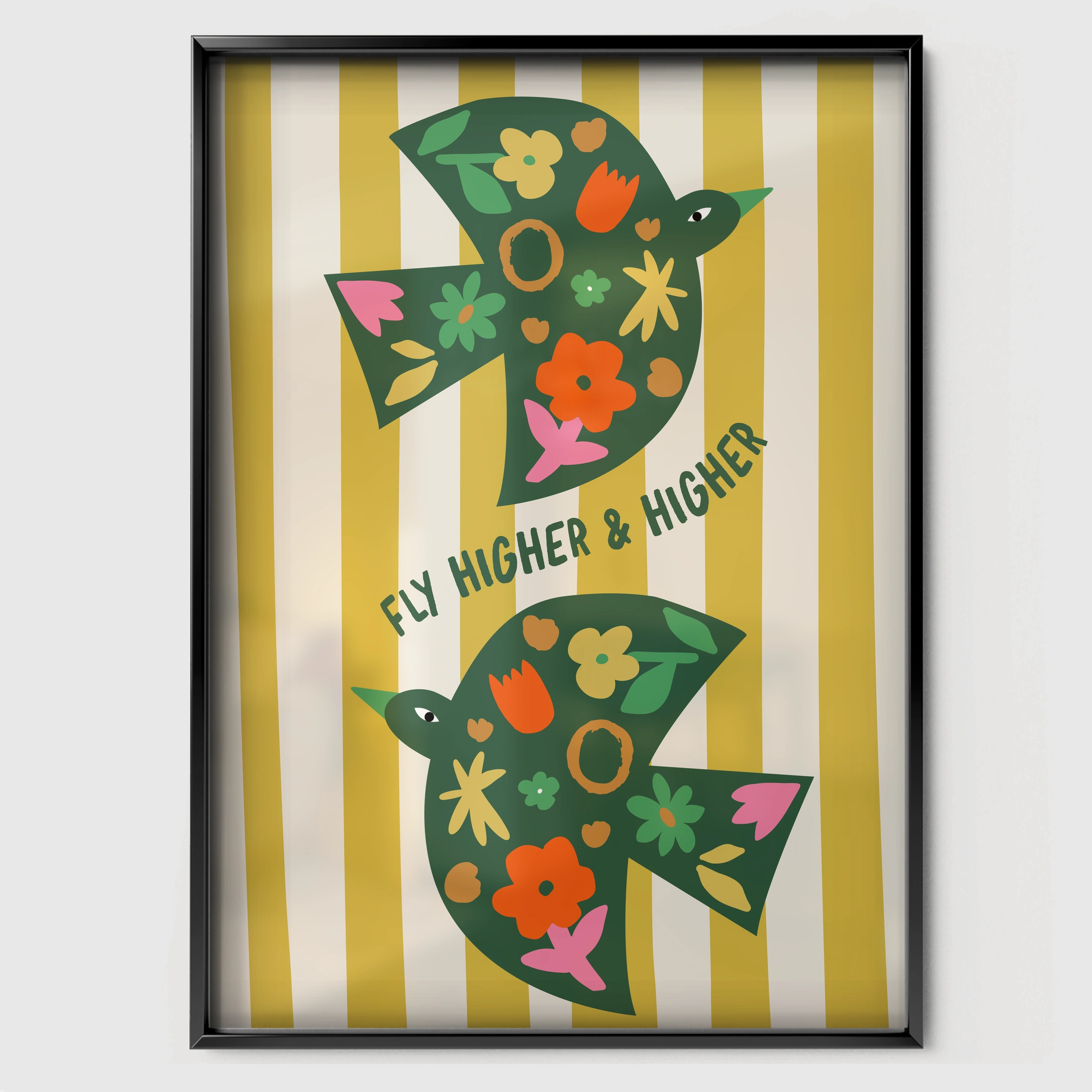 Stay Wild Pineapple Nursery Print - black framed nursery wall art print