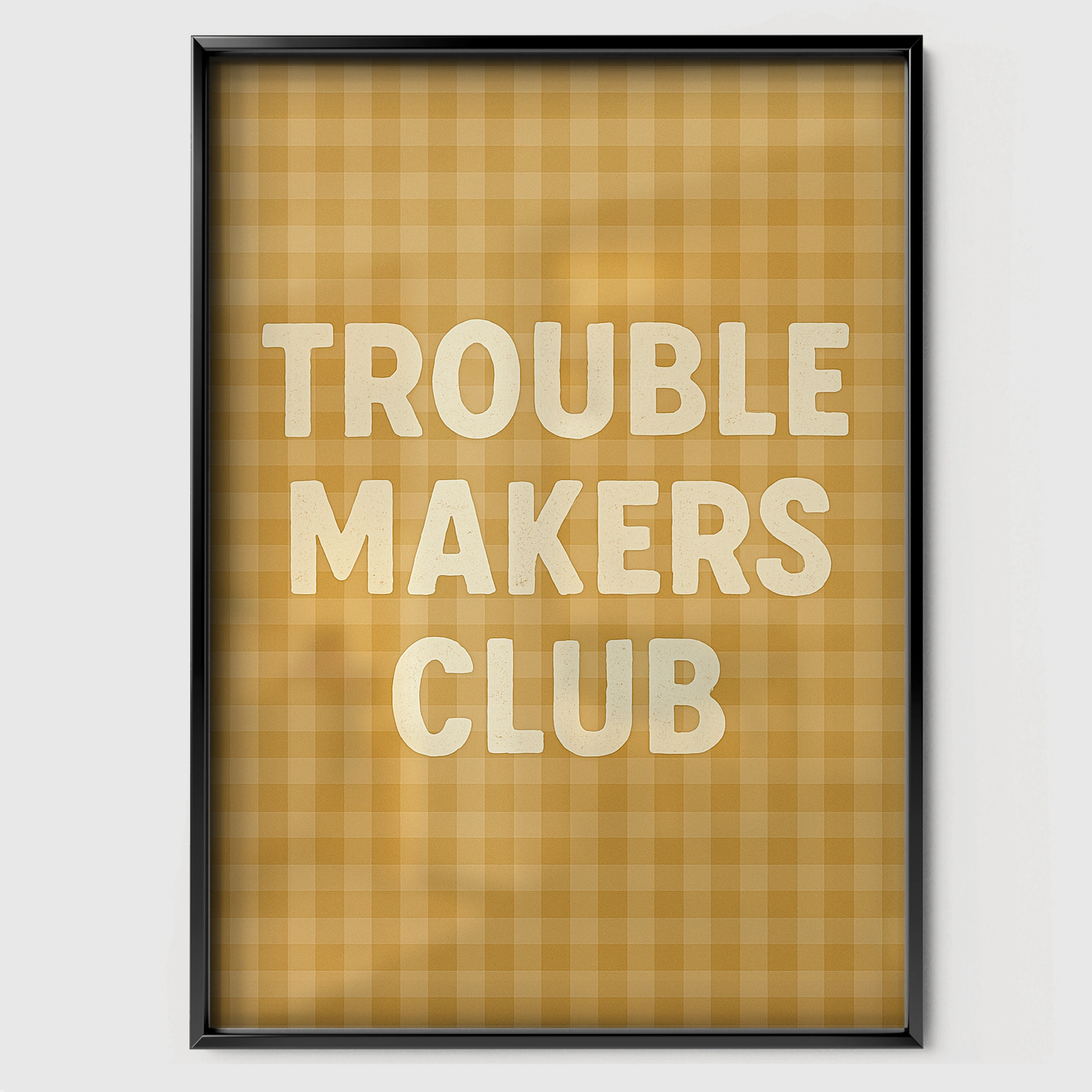 Trouble Makers Club Two Nursery Print - black framed nursery wall art print