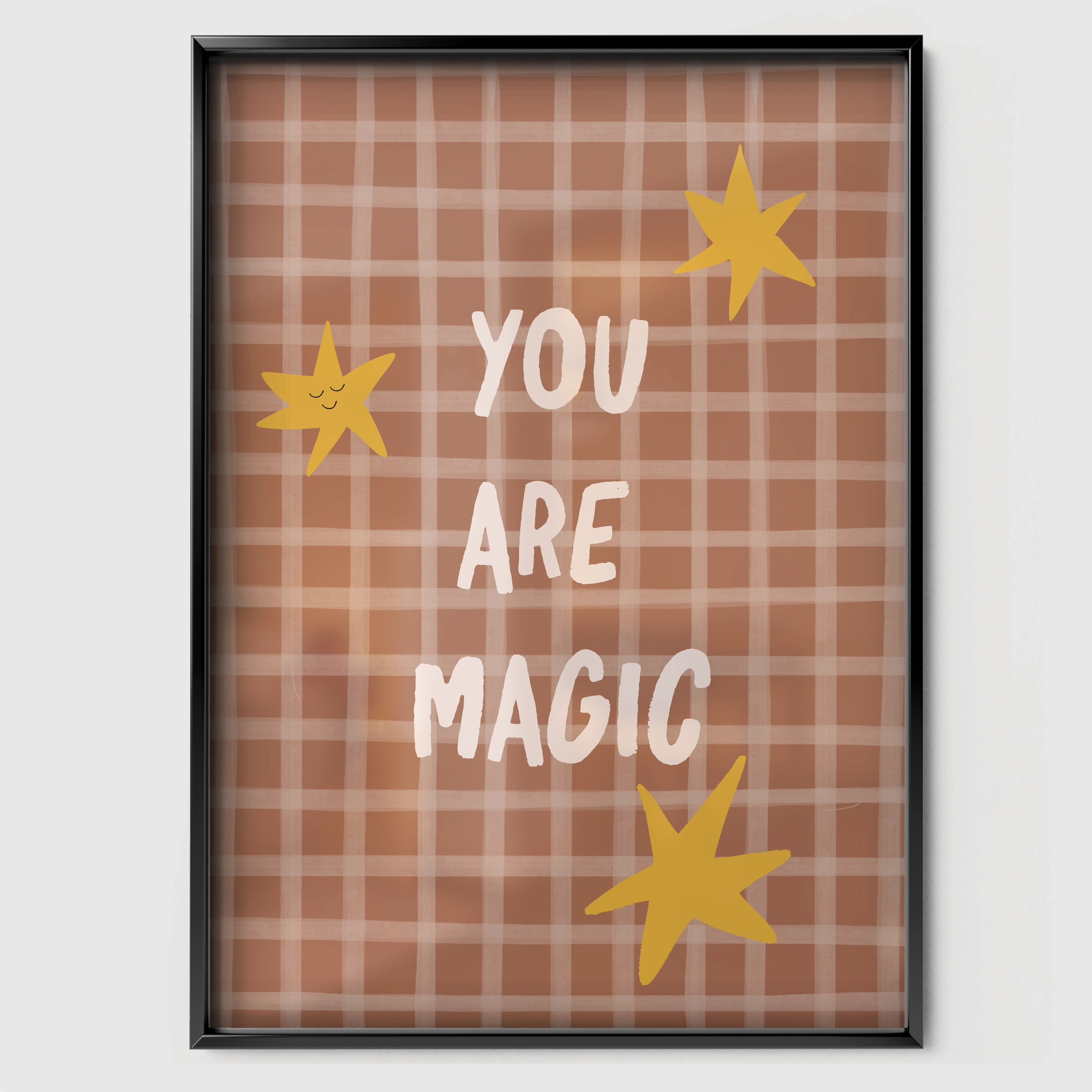 You Are Magic Nursery Print - black framed nursery wall art print
