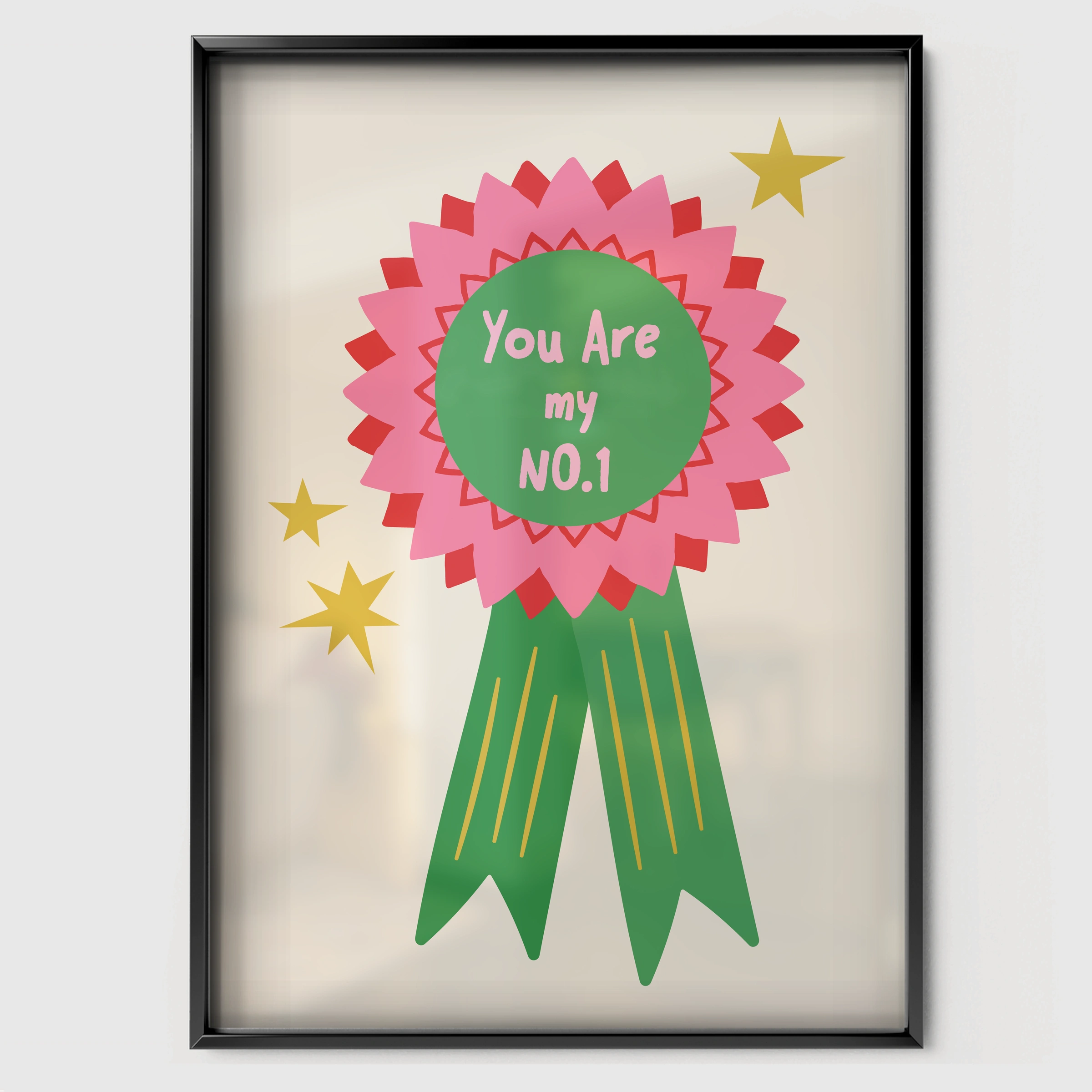 You Are My Number One Nursery Print - black framed nursery wall art print