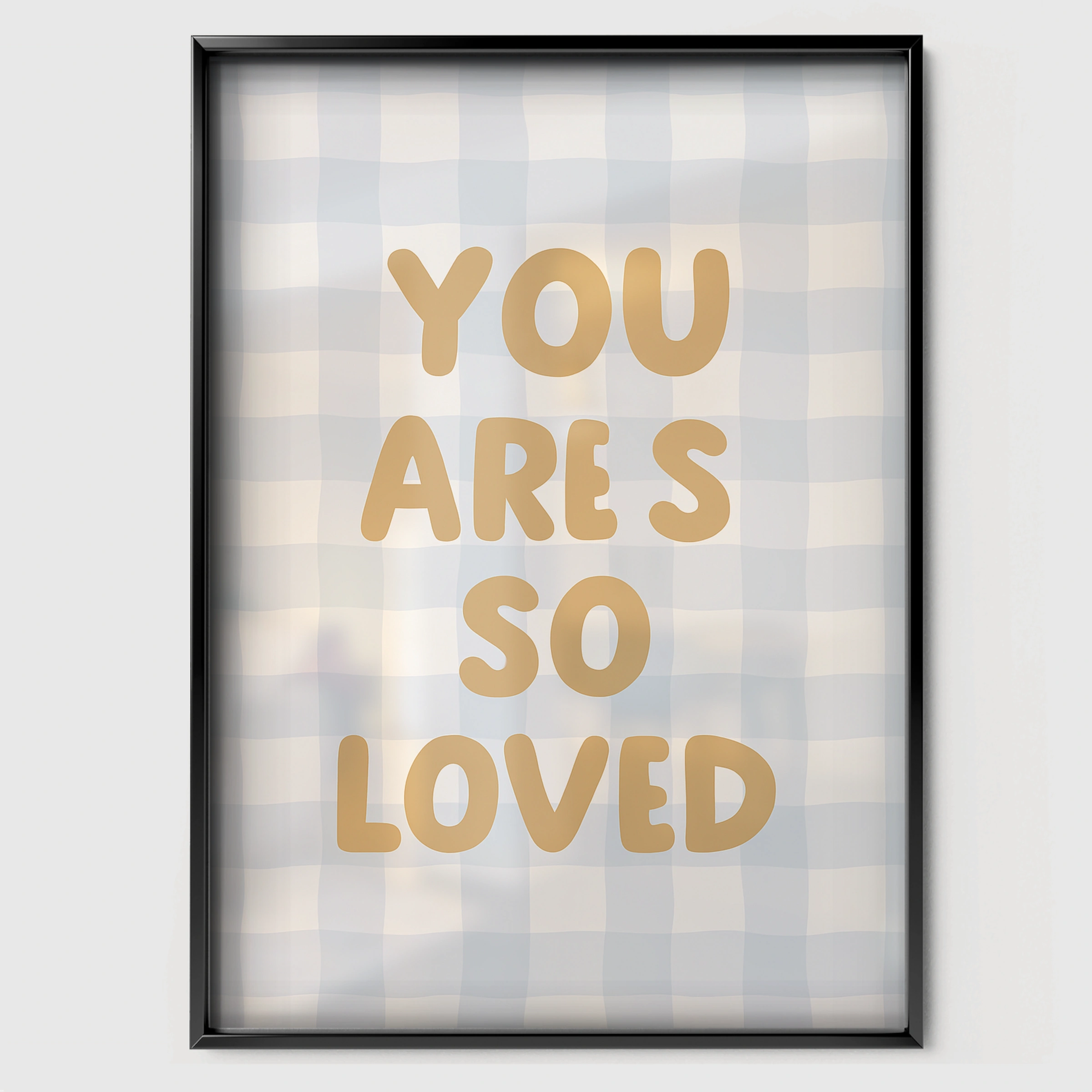 You Are So Loved Two Nursery Print - black framed nursery wall art print