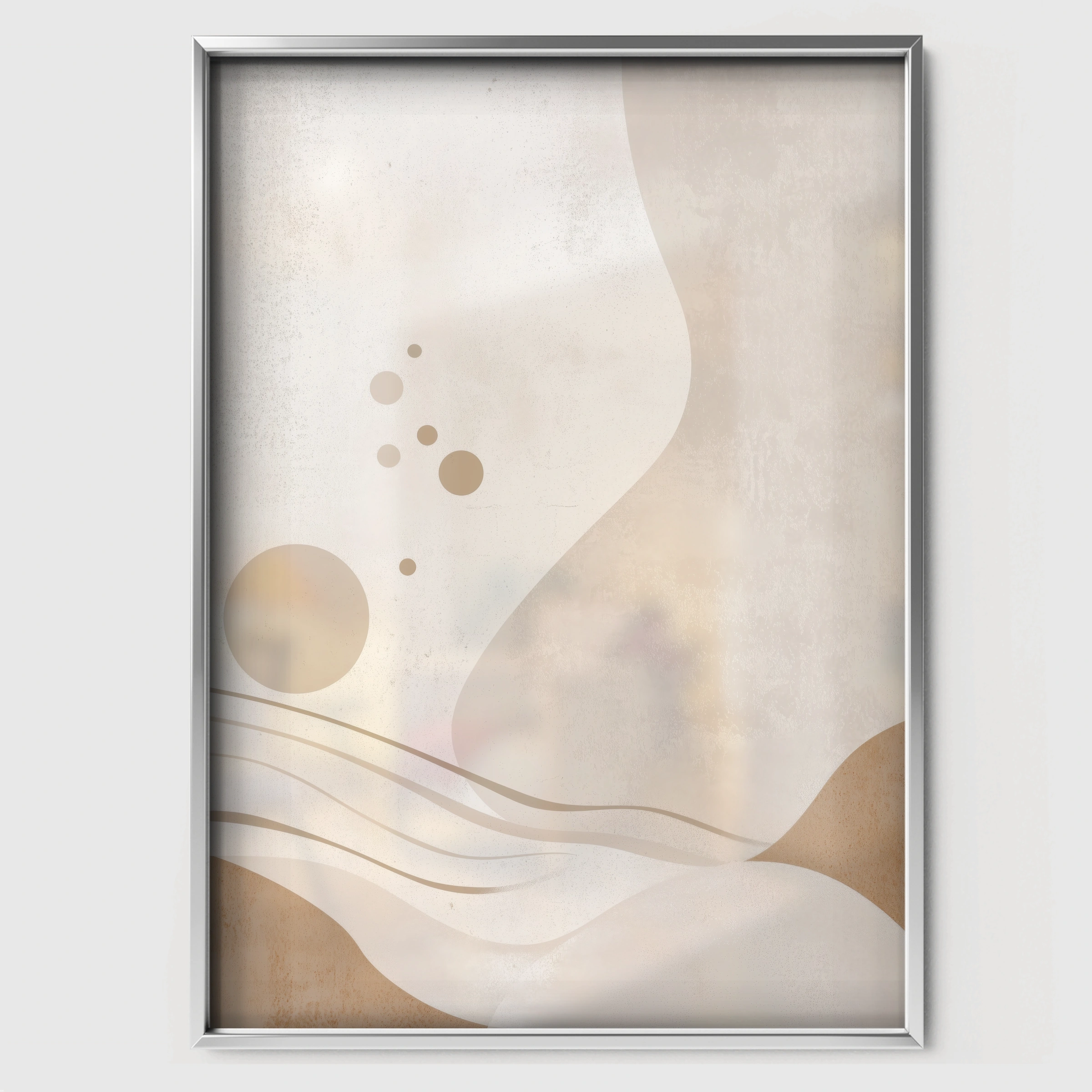 Abstract Shapes Nursery Print - white framed nursery wall art print