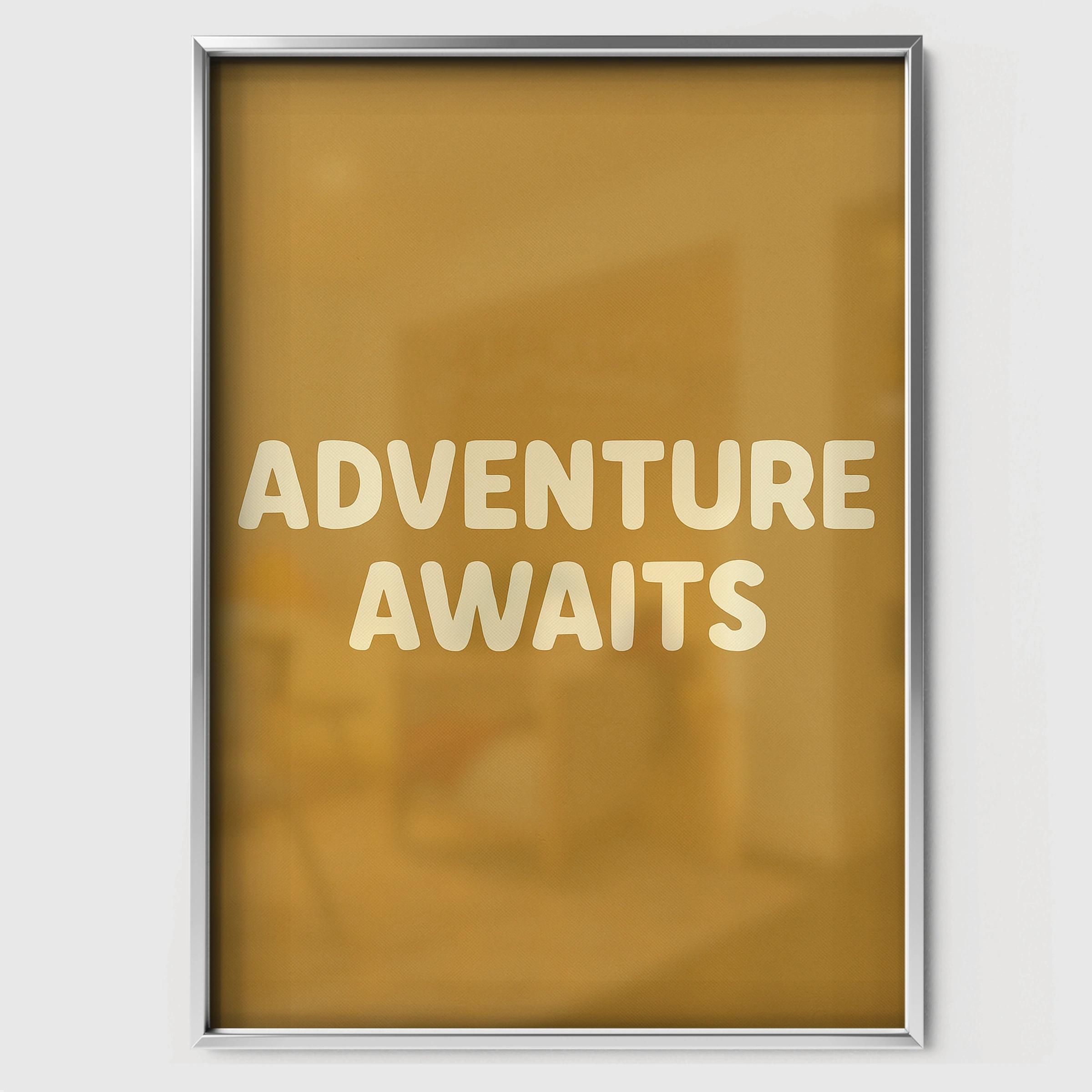 Adventure Awaits Nursery Print - white framed nursery wall art print