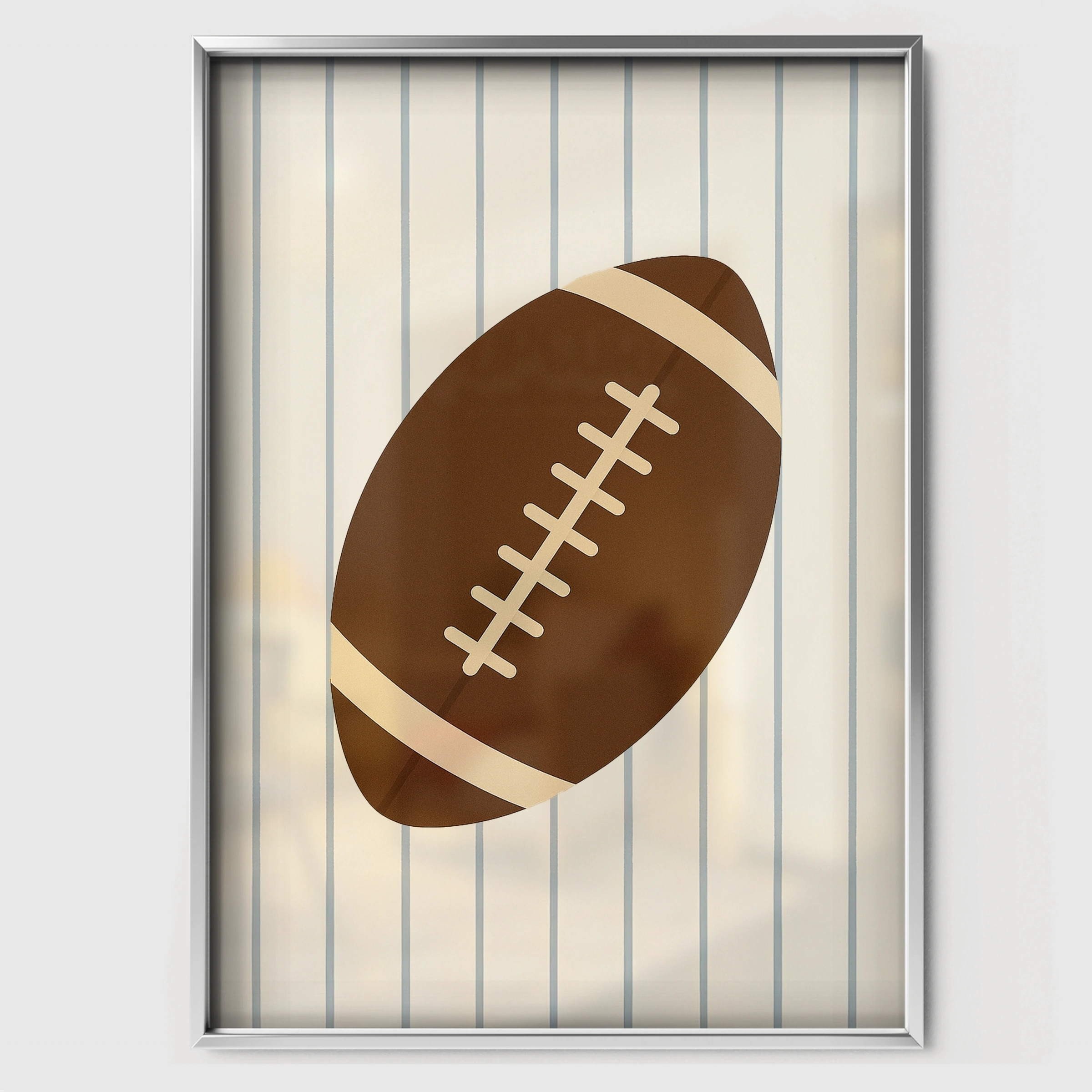 American Football Two Nursery Print - white framed nursery wall art print