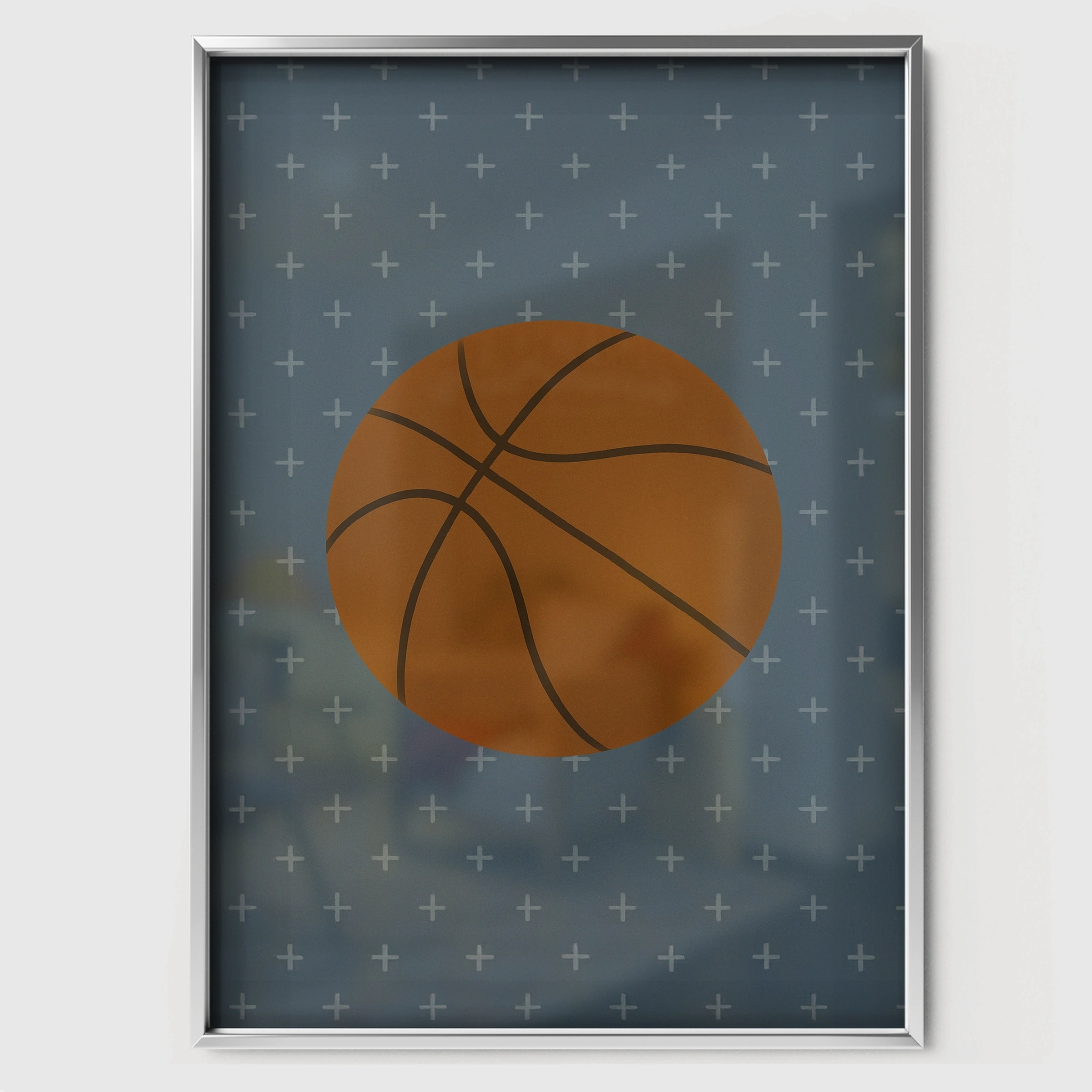 Basketball Nursery Print - white framed nursery wall art print