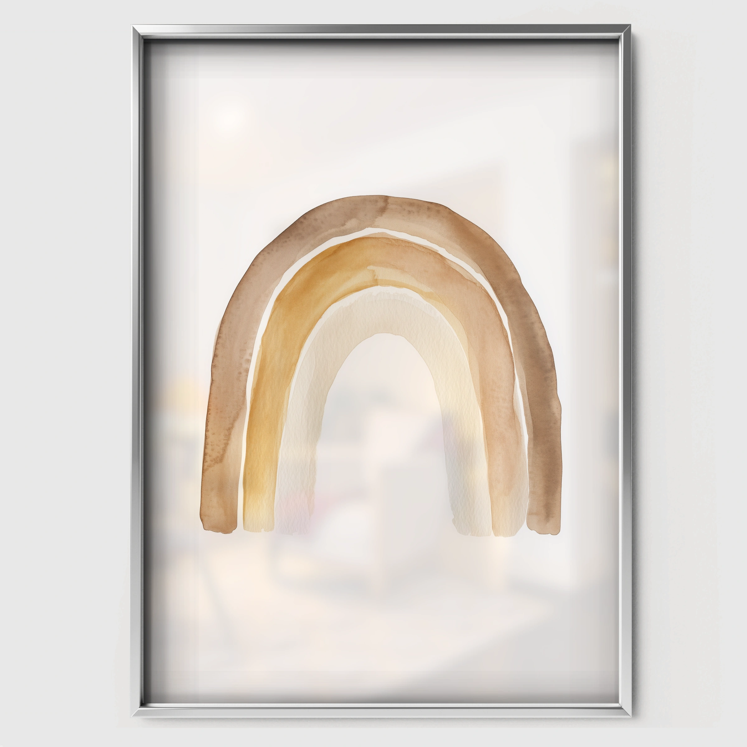 Boho Rainbow Two Nursery Print - white framed nursery wall art print