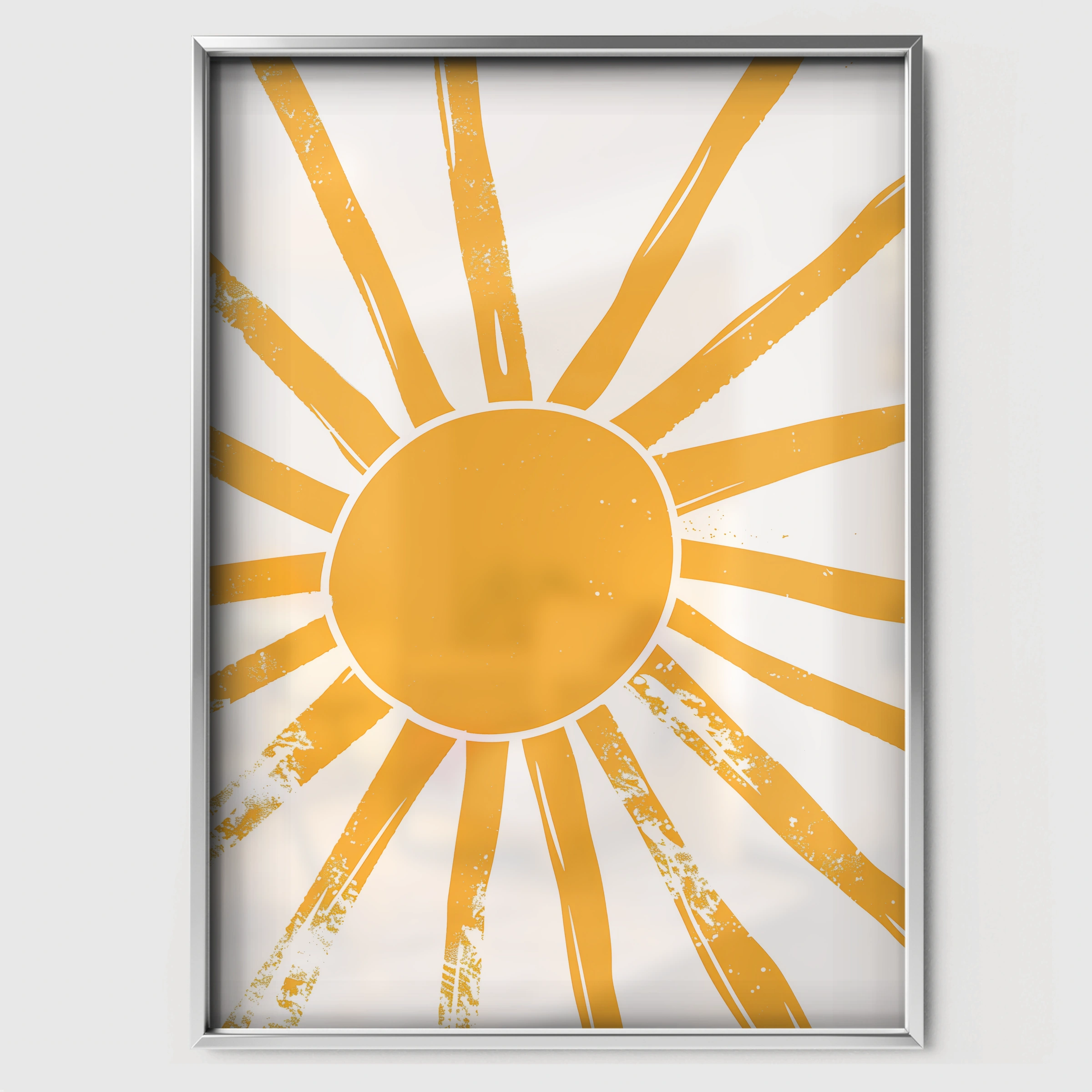 Bright Sun Nursery Print - white framed nursery wall art print