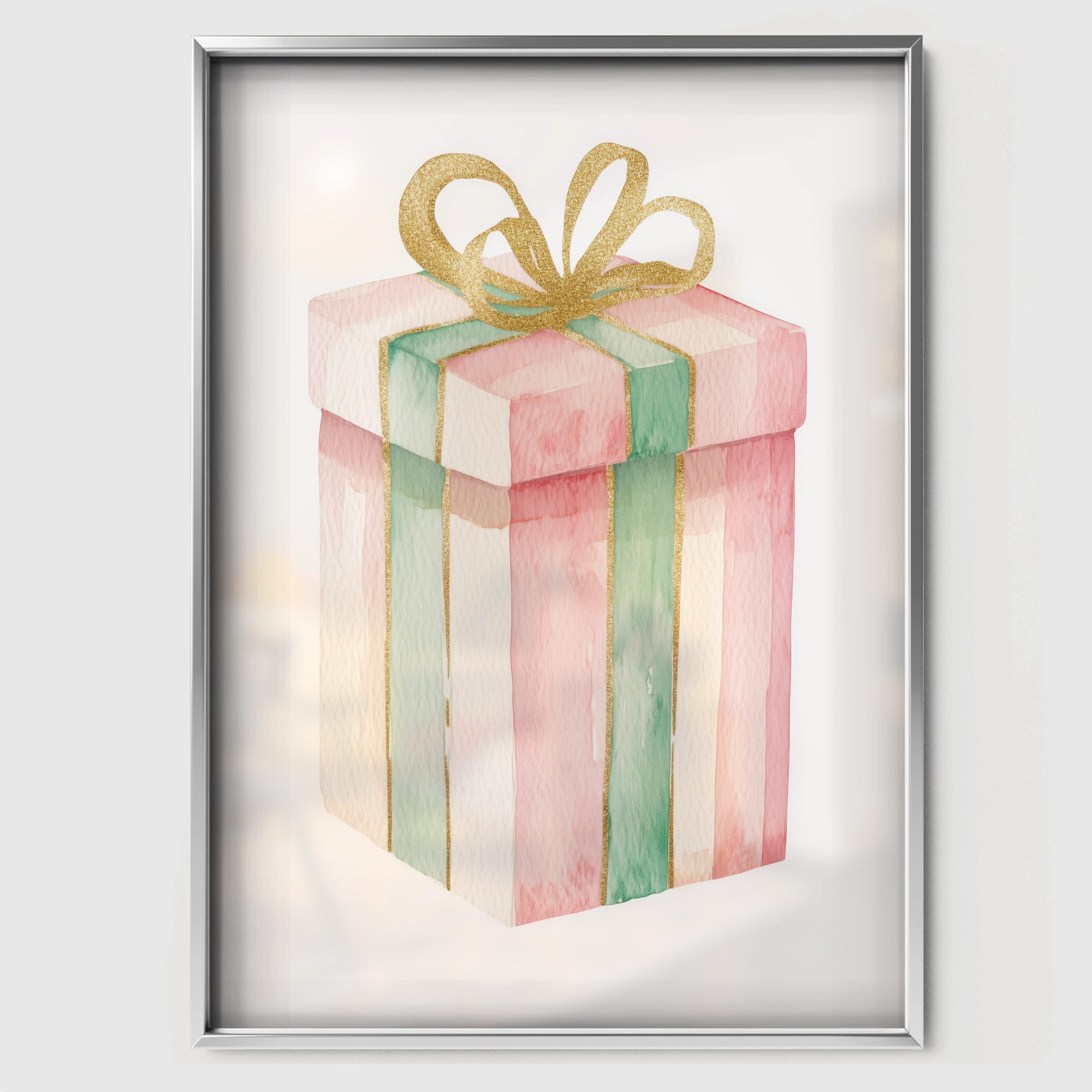Christmas Gift Christmas Print - white framed nursery wall art print