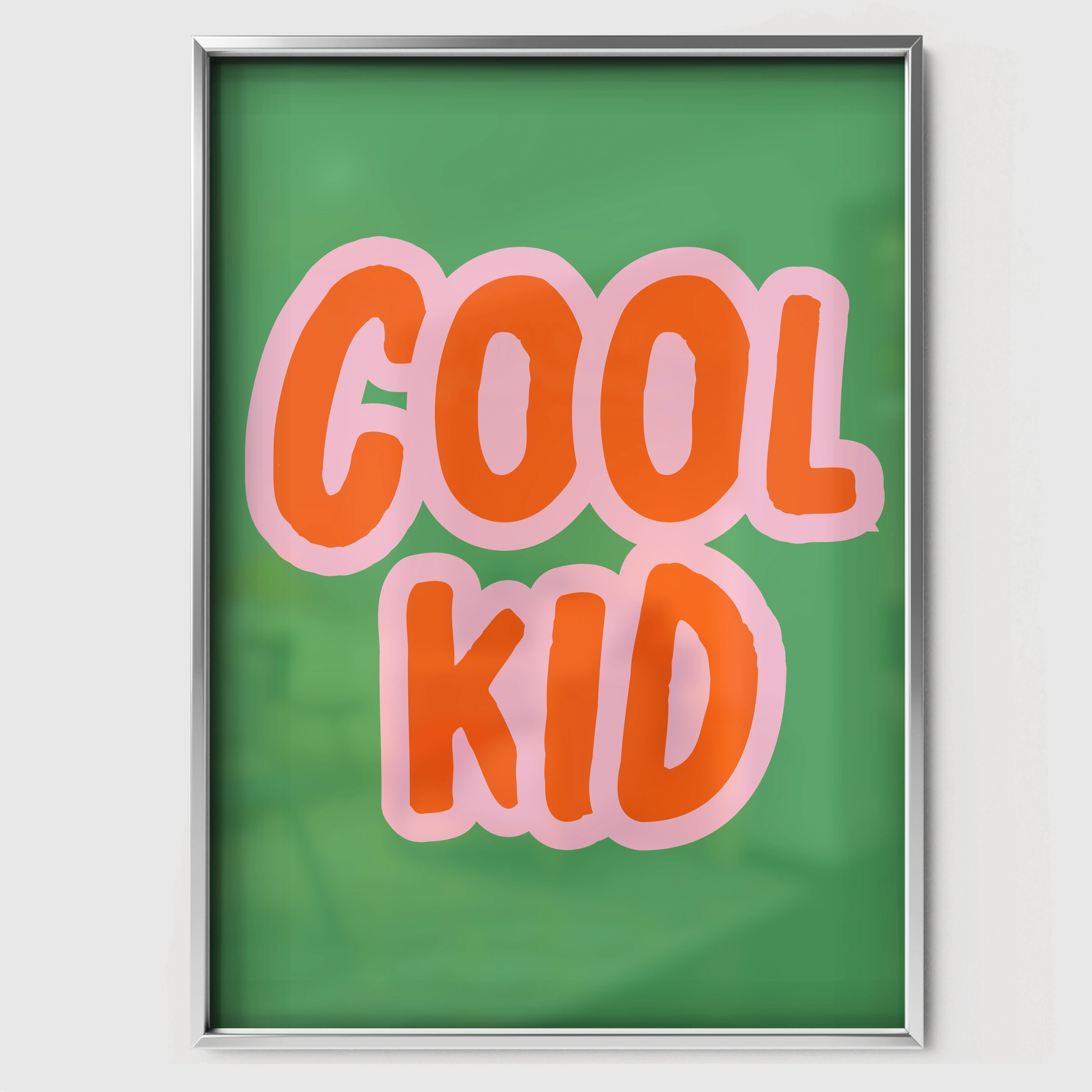Cool Kid Nursery Print - white framed nursery wall art print