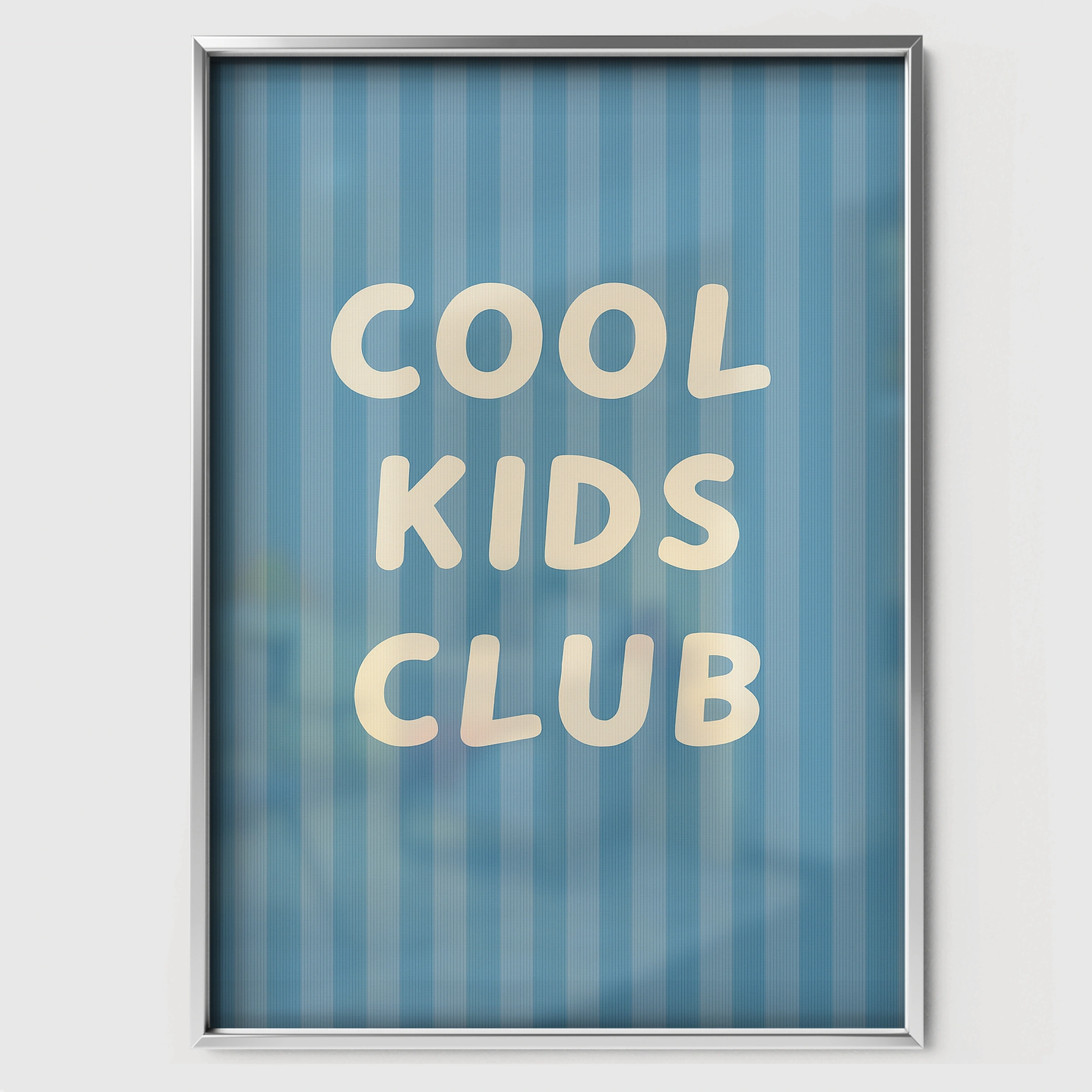 Cool Kids Club Five Nursery Print - white framed nursery wall art print