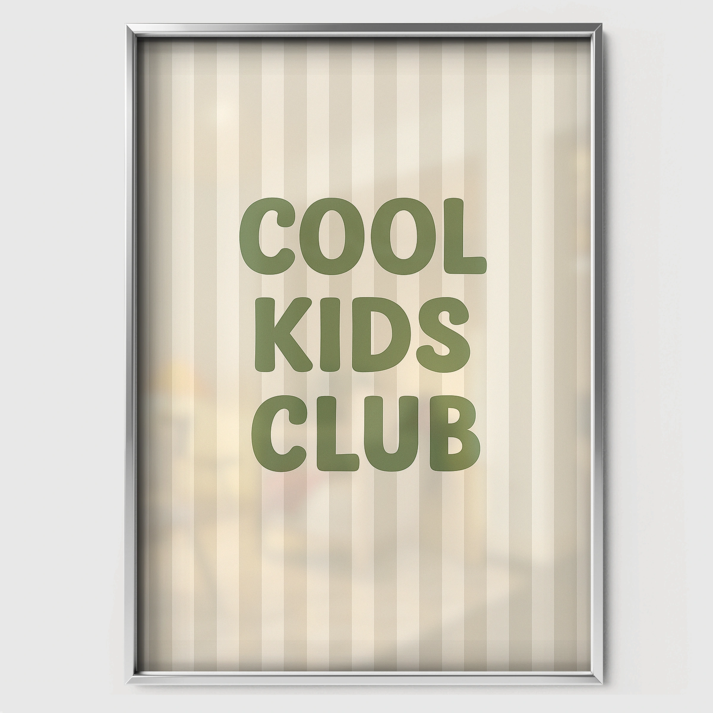 Cool Kids Club Four Nursery Print - white framed nursery wall art print