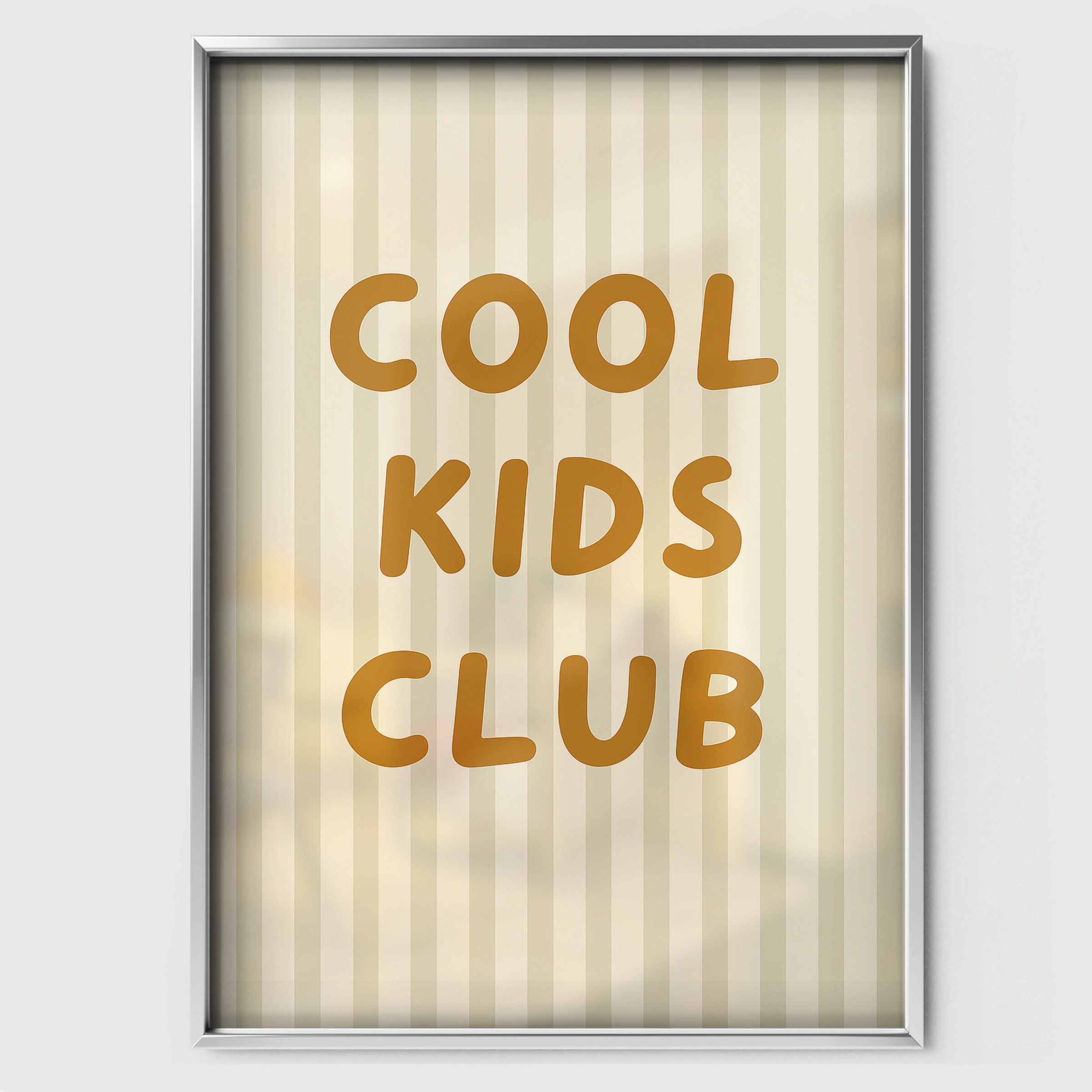 Cool Kids Club Nursery Print - white framed nursery wall art print