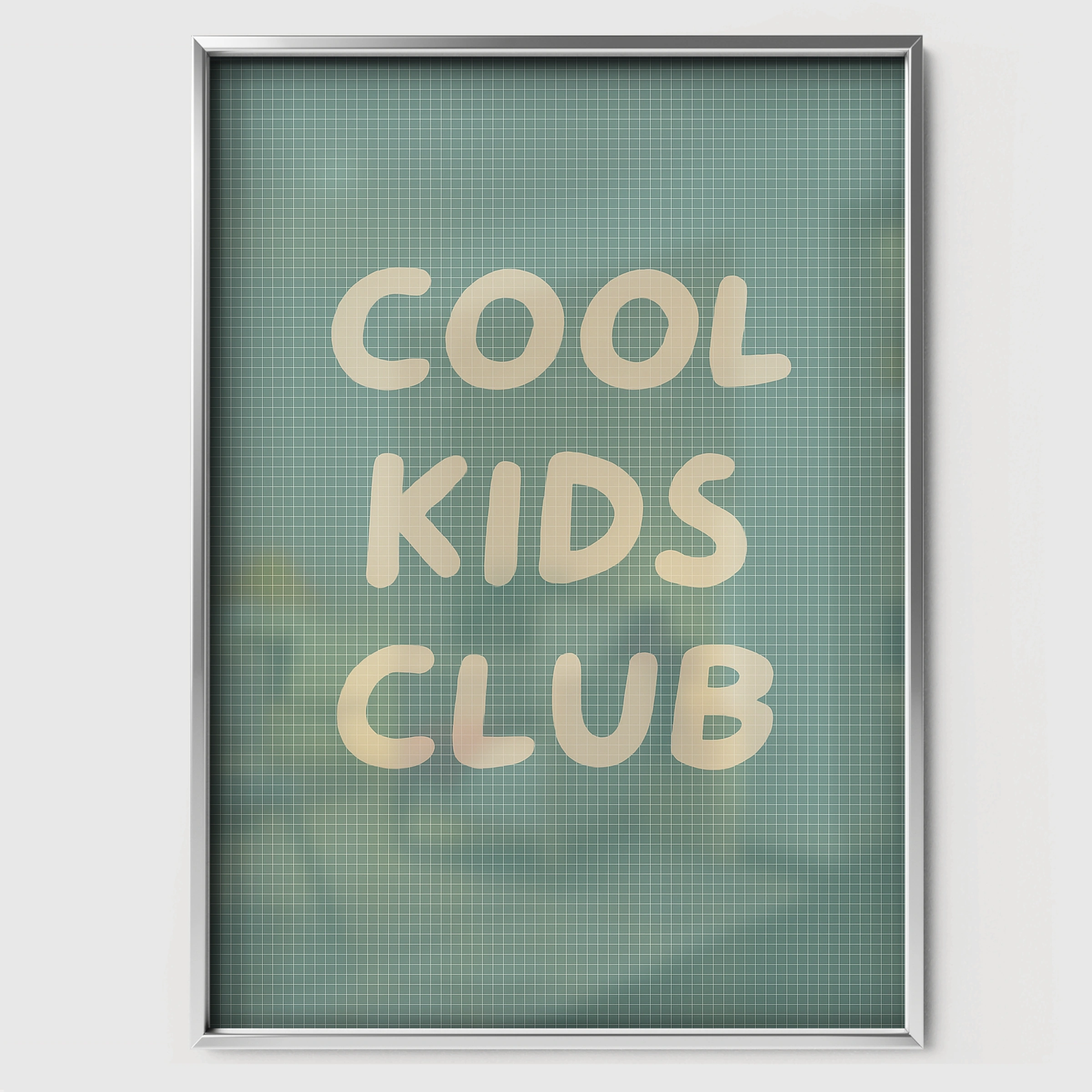 Cool Kids Club Three Nursery Print - white framed nursery wall art print