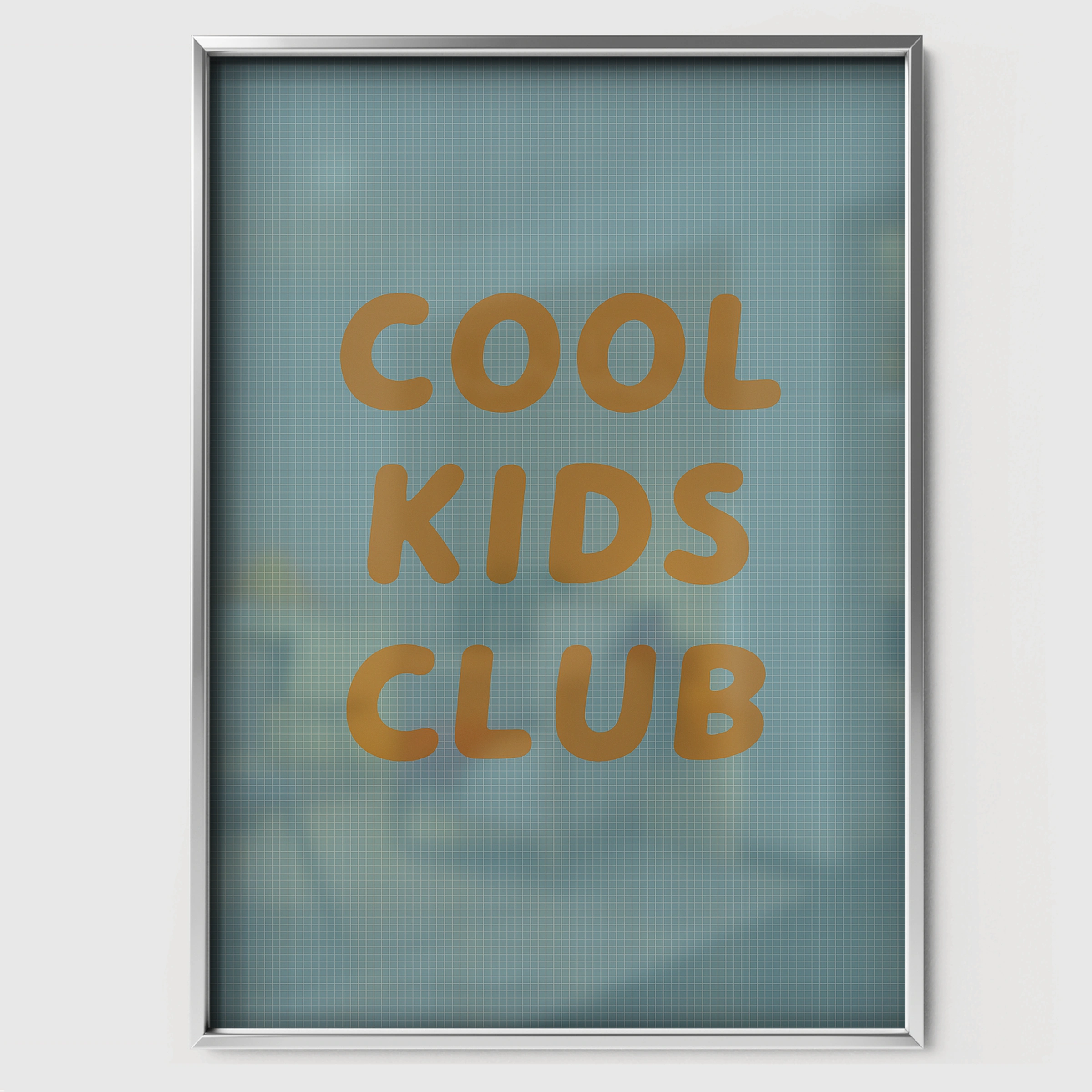 Cool Kids Club Two Nursery Print - white framed nursery wall art print