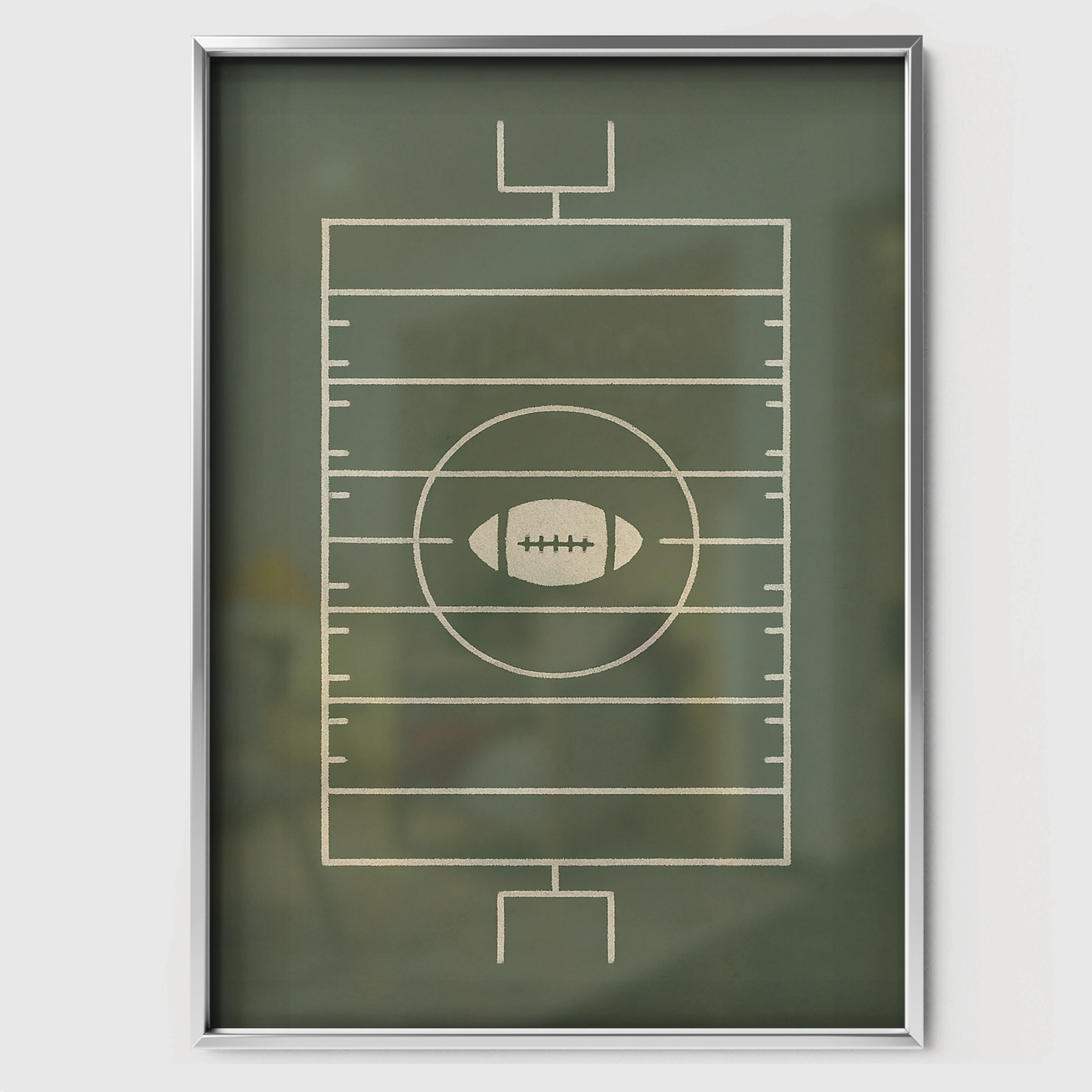 Football Field Nursery Print - white framed nursery wall art print