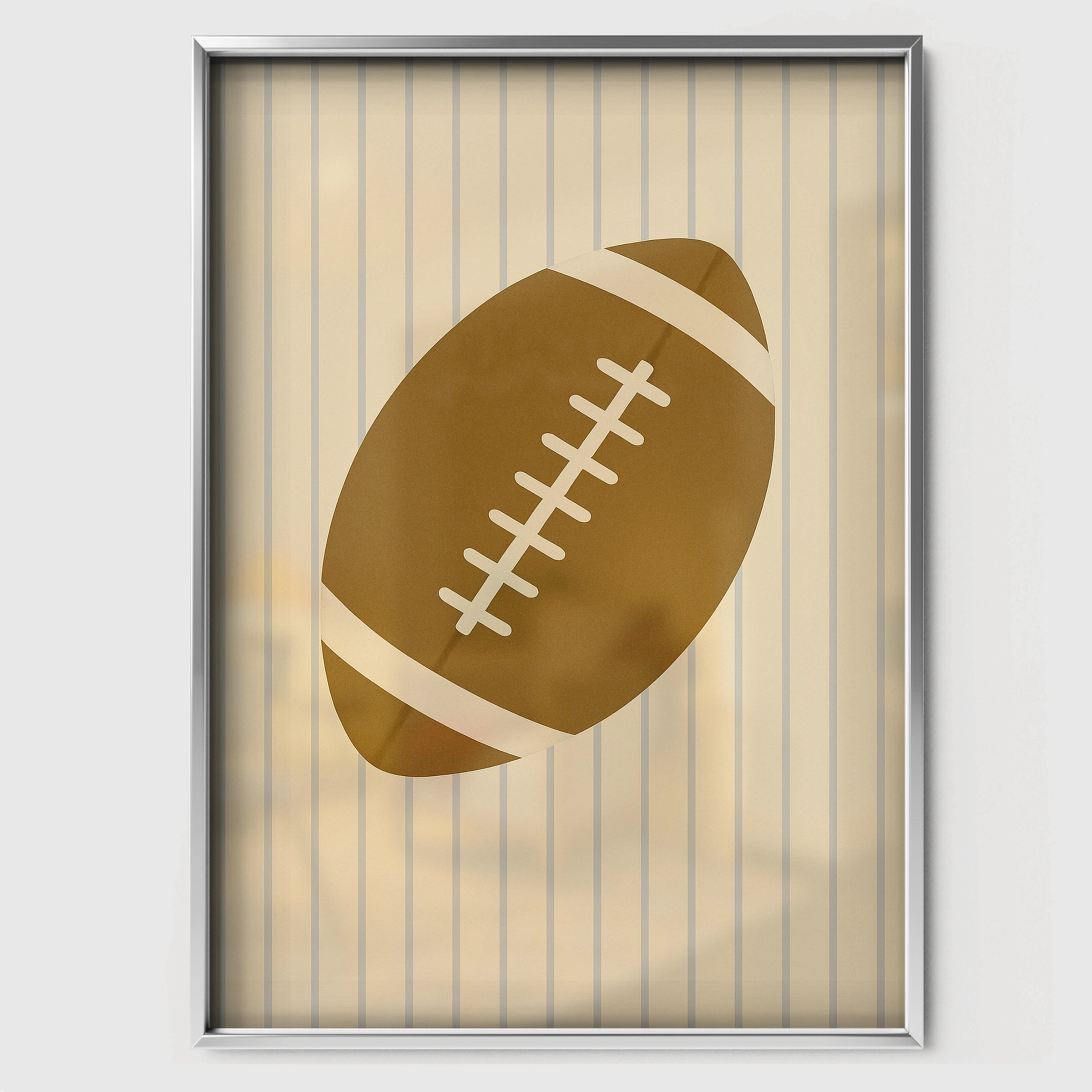 Football Nursery Print - white framed nursery wall art print