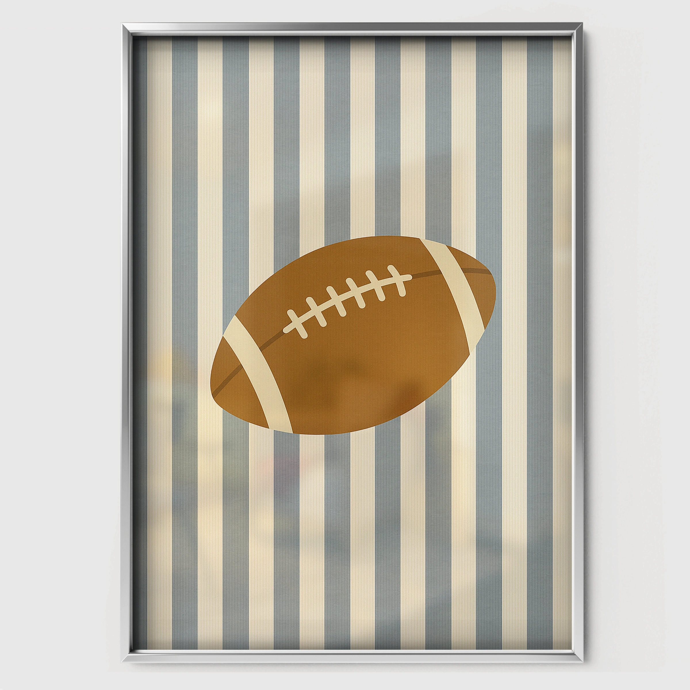 Football Two Nursery Print - white framed nursery wall art print