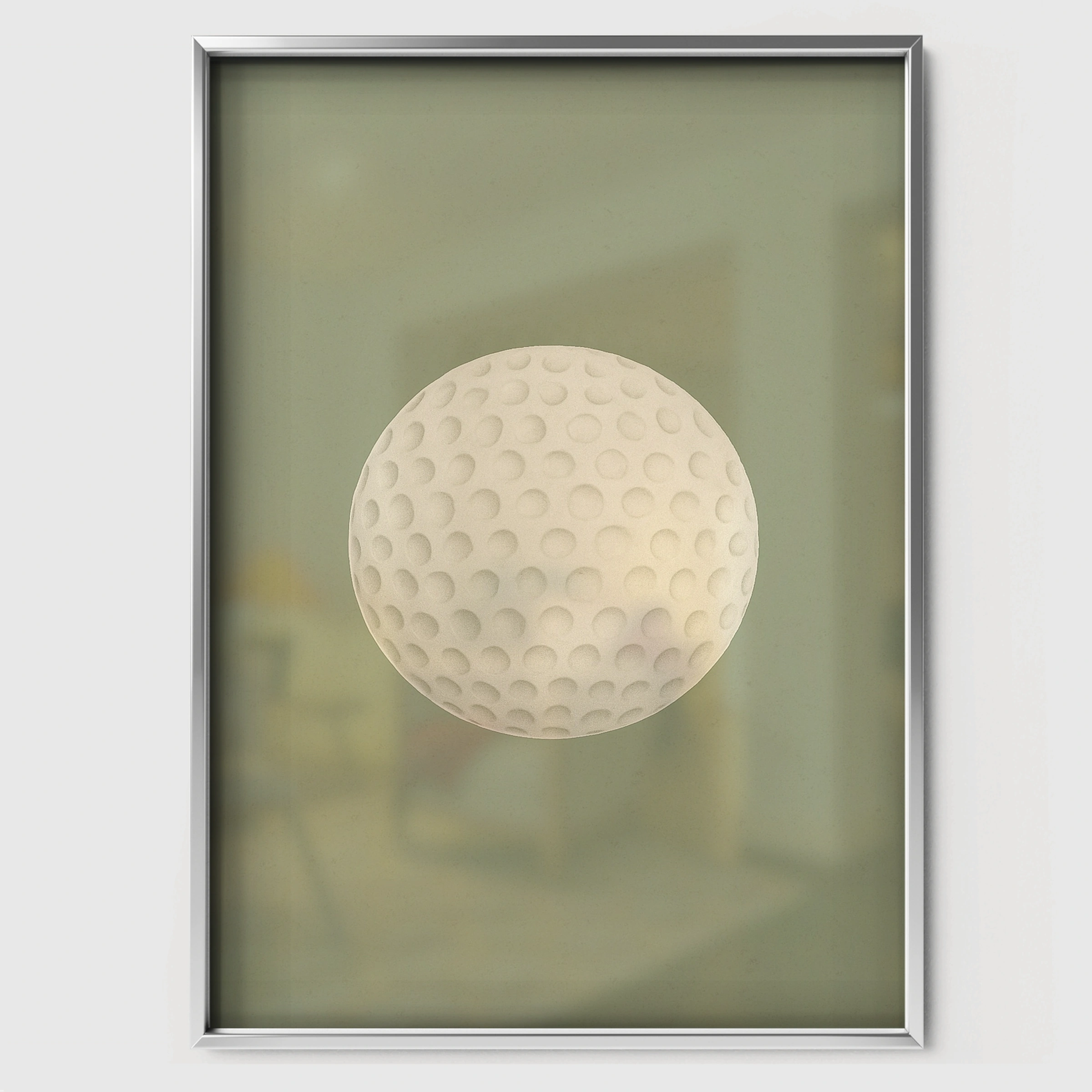 Golf Ball Nursery Print - white framed nursery wall art print