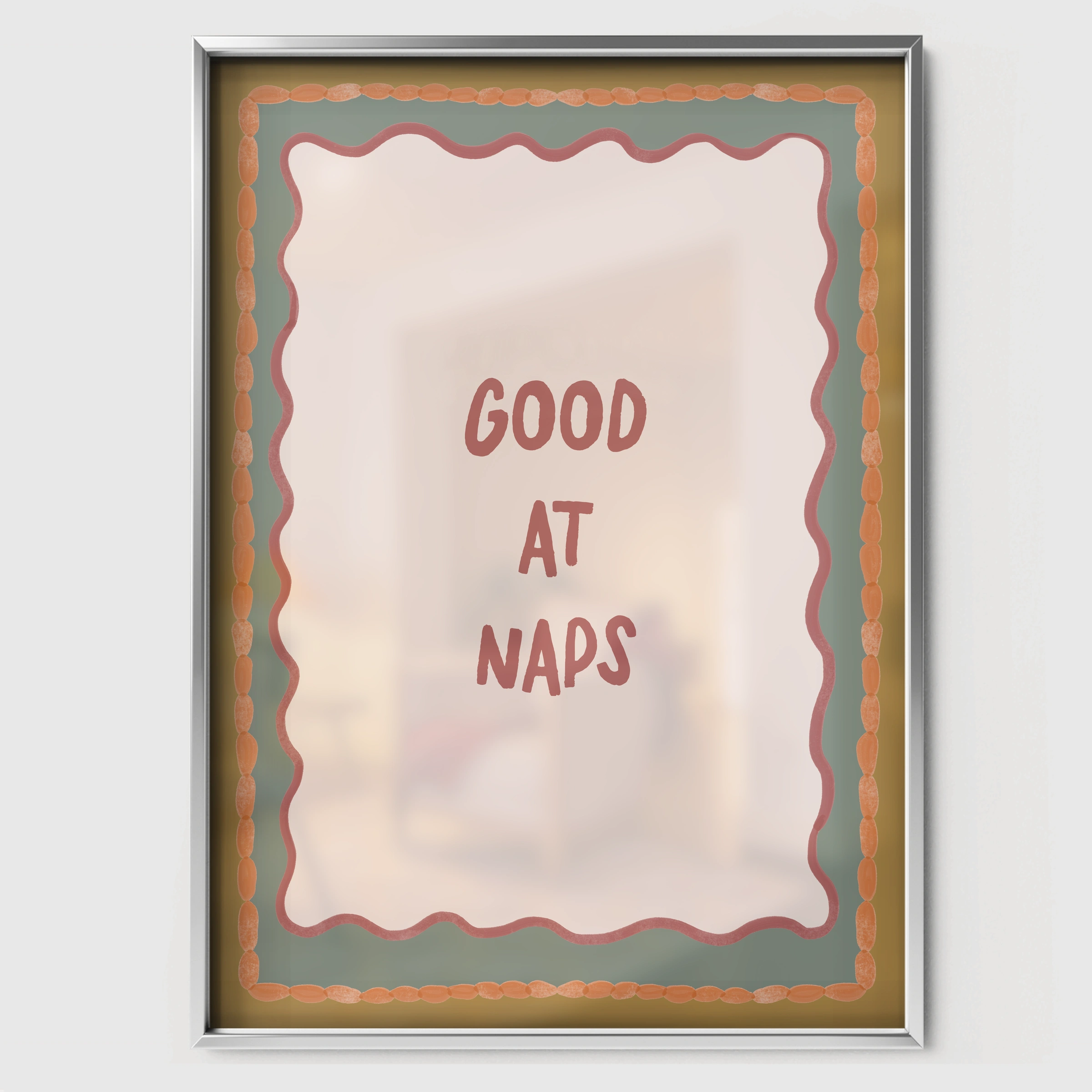 Good At Naps Nursery Print - white framed nursery wall art print