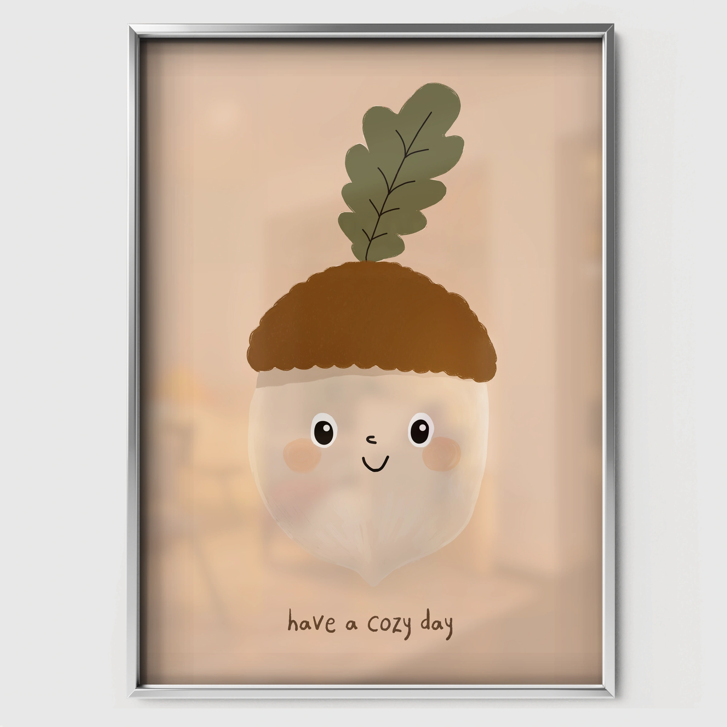Have a Cozy Day Nursery Print - white framed nursery wall art print