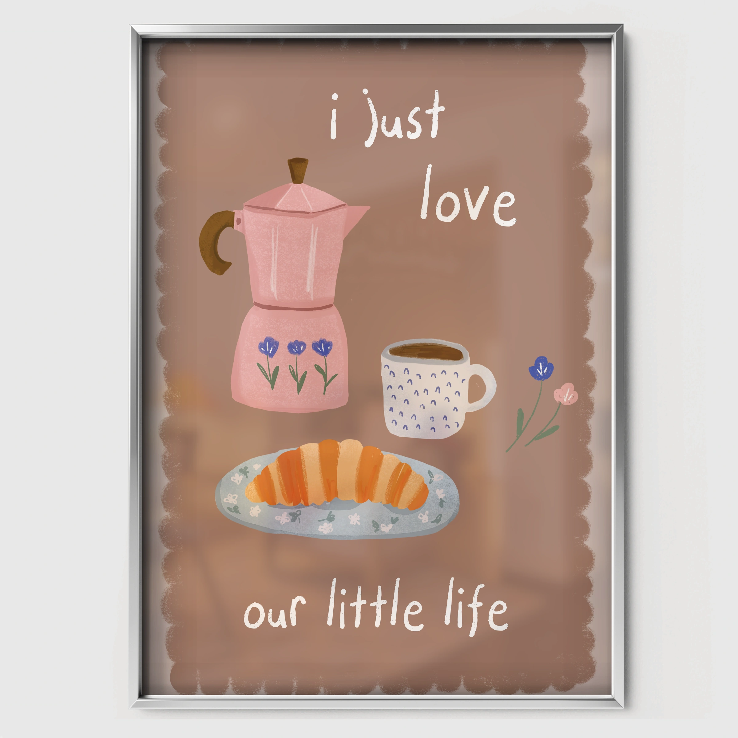 I Just Love Our Little Life Nursery Print - white framed nursery wall art print
