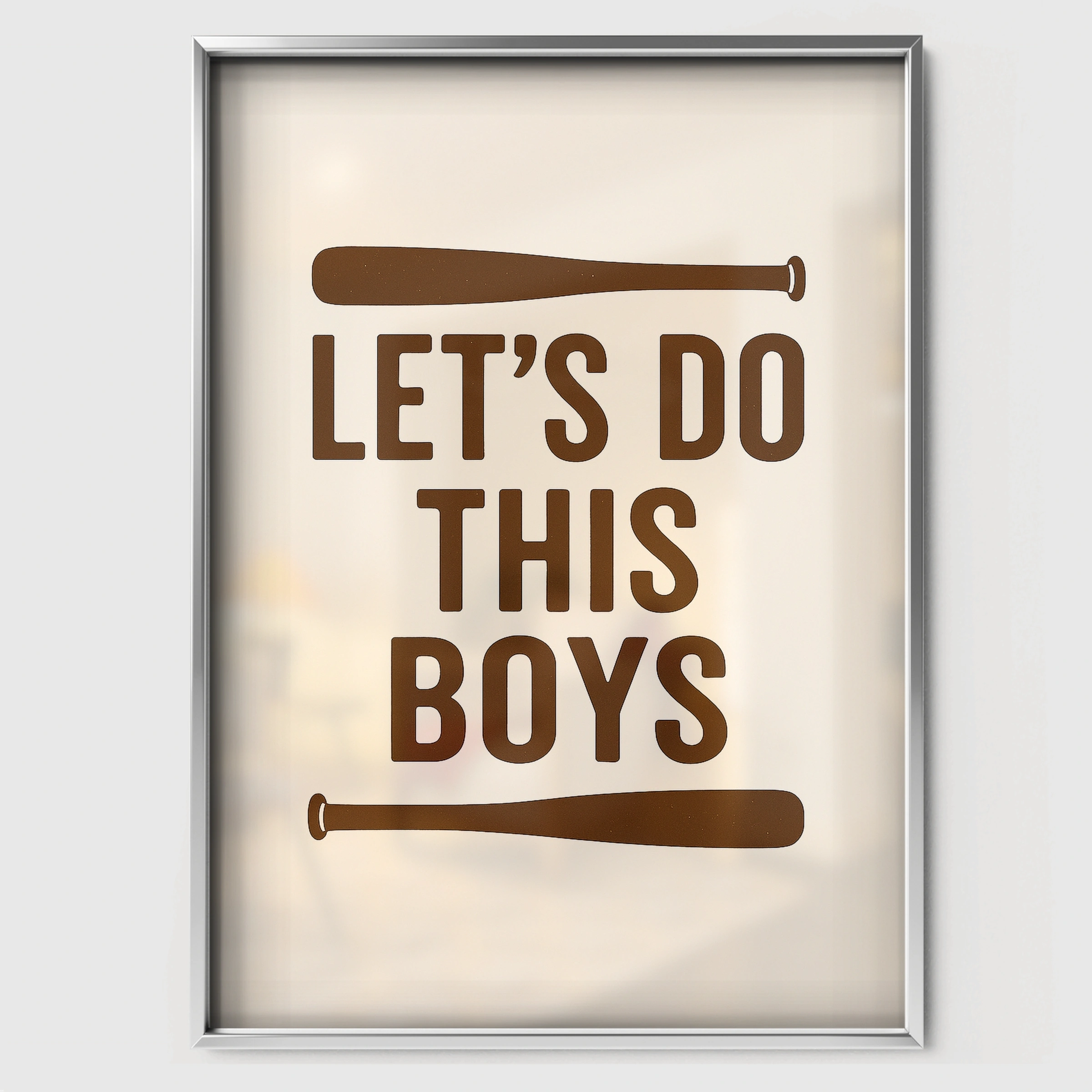 Let's Do This Boys Nursery Print - white framed nursery wall art print